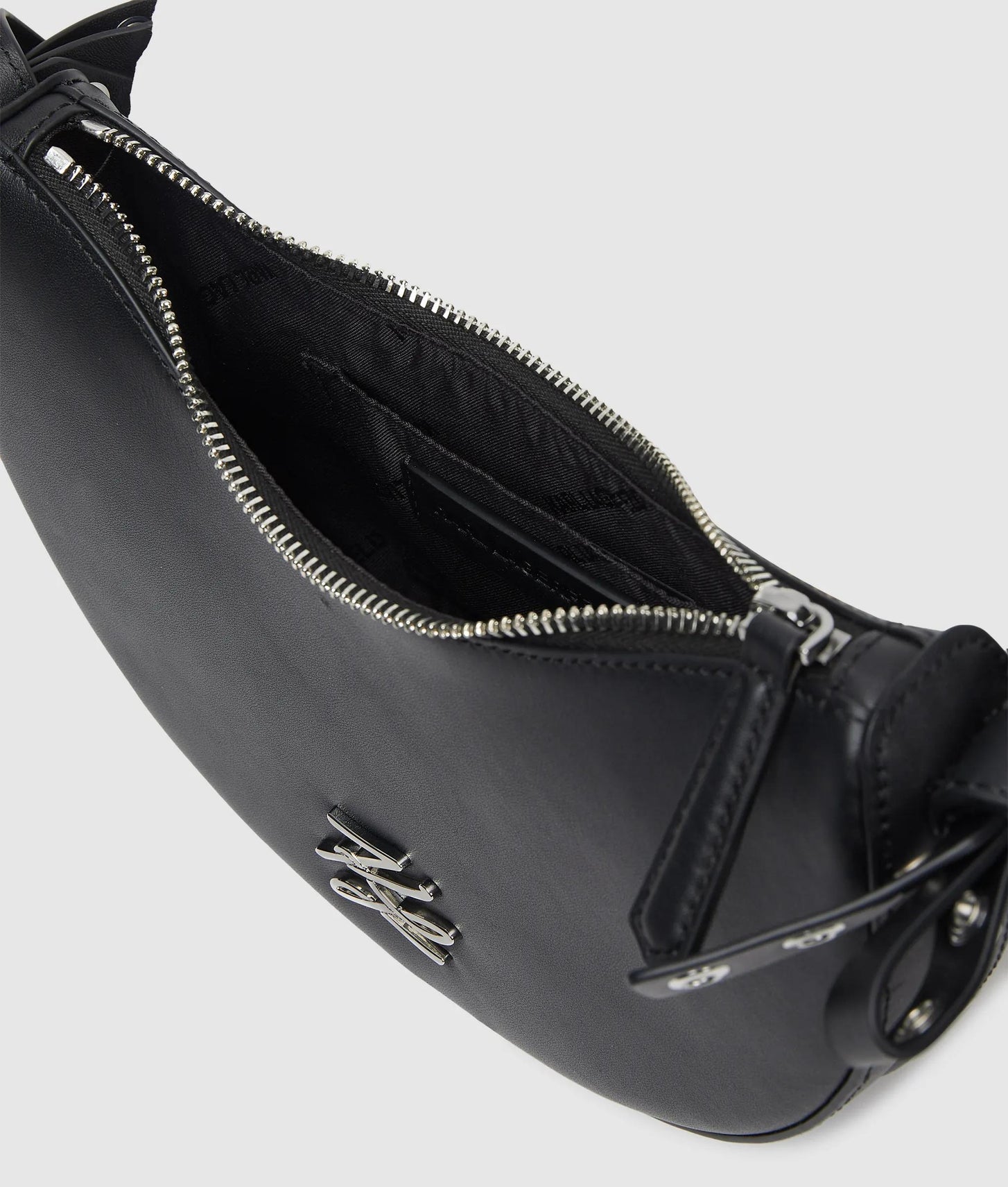 KarlLagerfeld Kautograph Moon Bow Crossbody Bag Black Embellishment