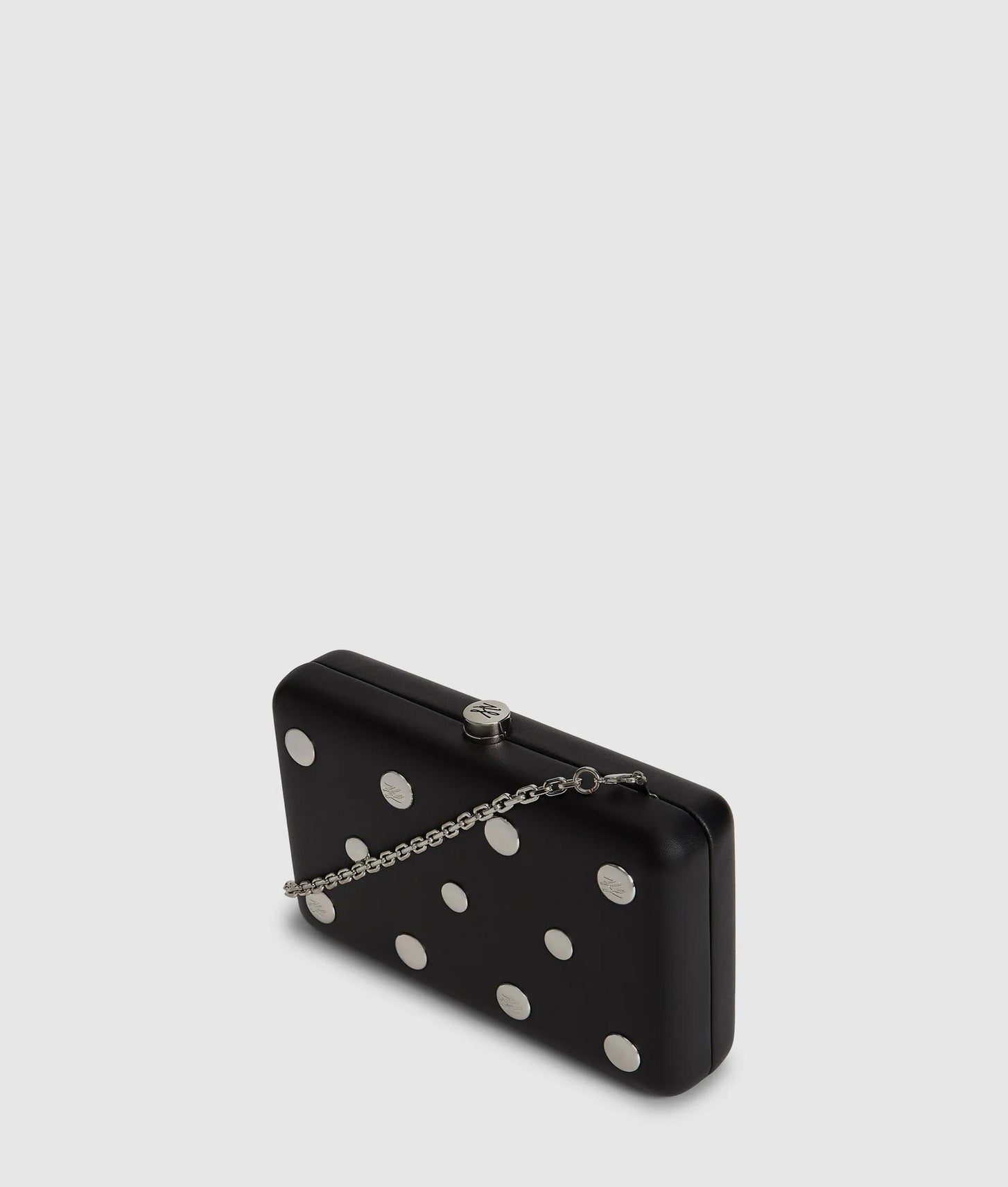 KarlLagerfeld Ksoiree Studded Minaudière Bag Black Embellishment