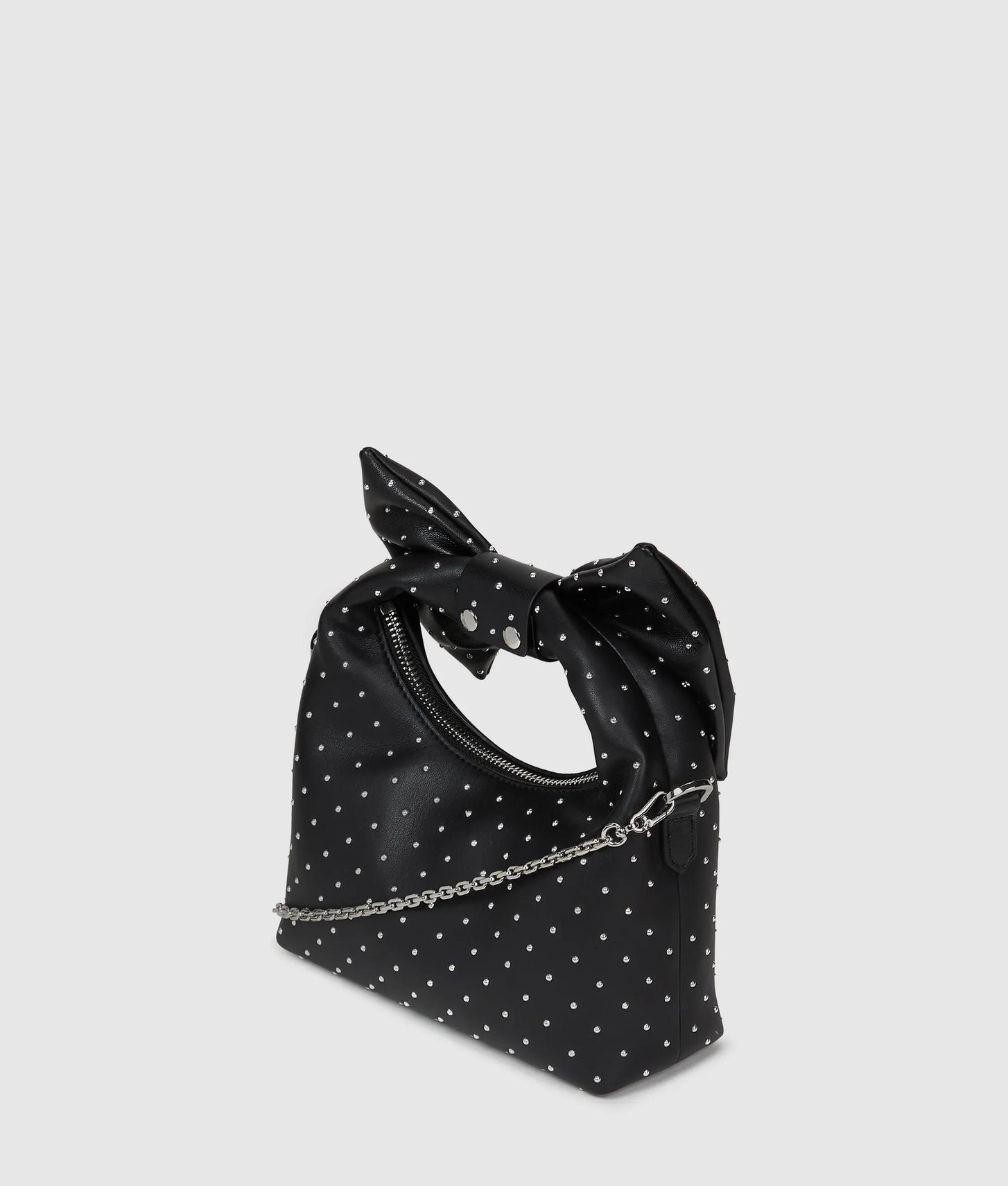 KarlLagerfeld Ksoiree Mini Bow Crossbody Bag Black Embellishment