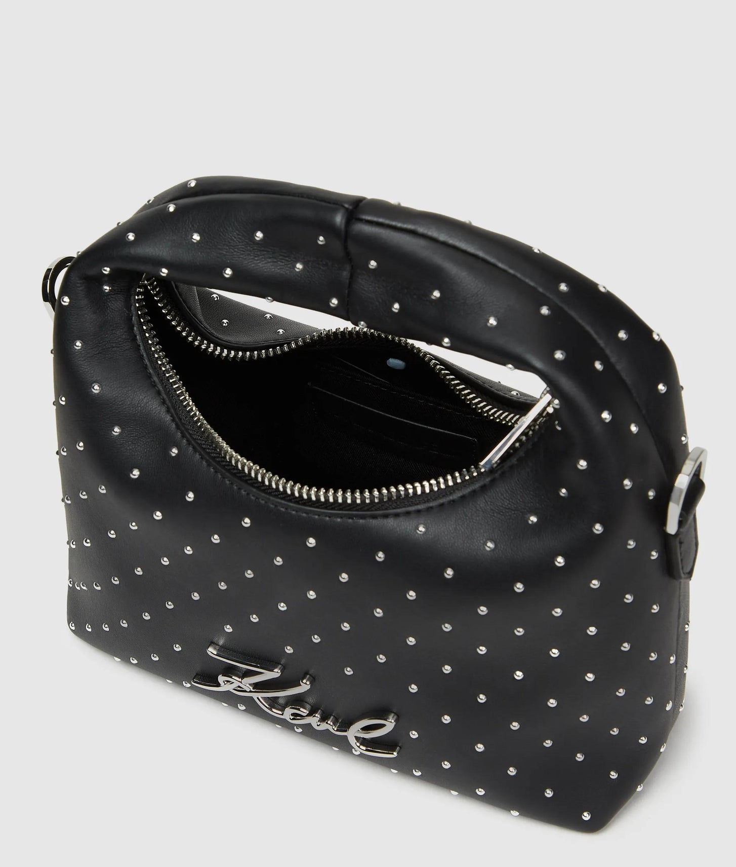 KarlLagerfeld Ksoiree Mini Bow Crossbody Bag Black Embellishment