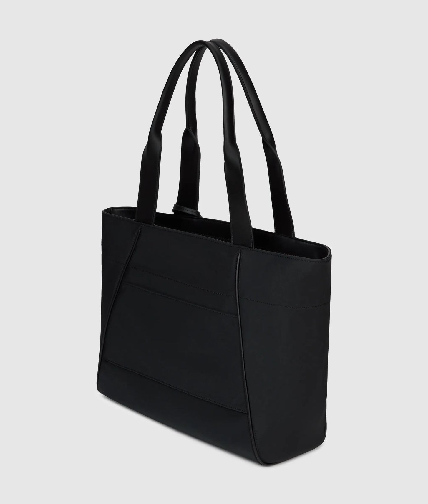 KarlLagerfeld Ikon Nylon Large Tag Tote Bag Black