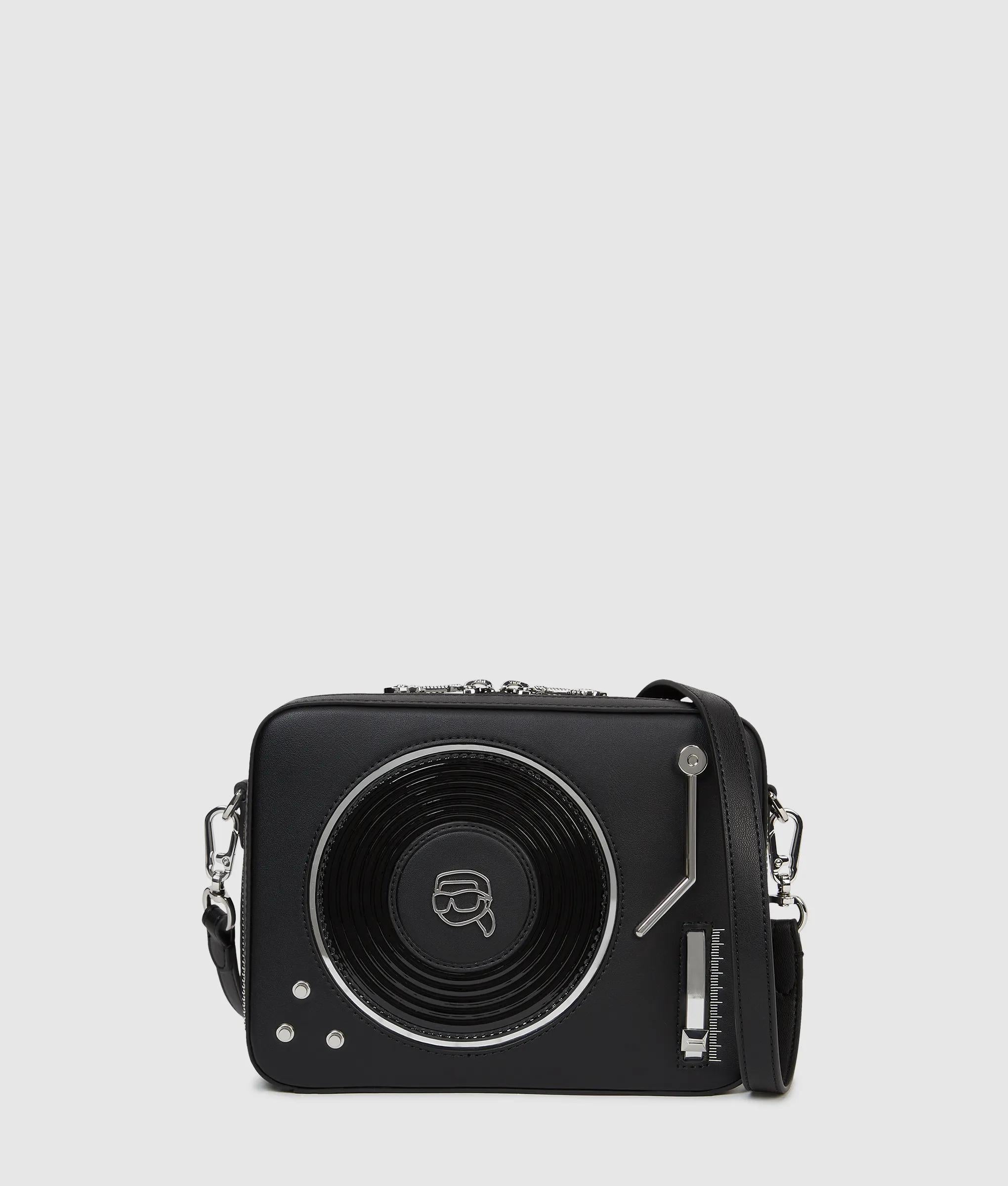 KarlLagerfeld Ikon Record Turntable Bag Black