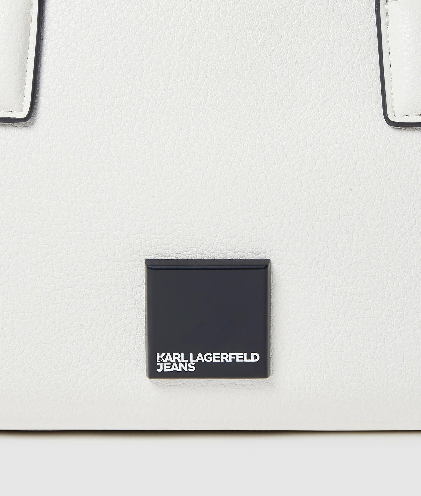 KarlLagerfeld Box Logo Bowling Bag Egret