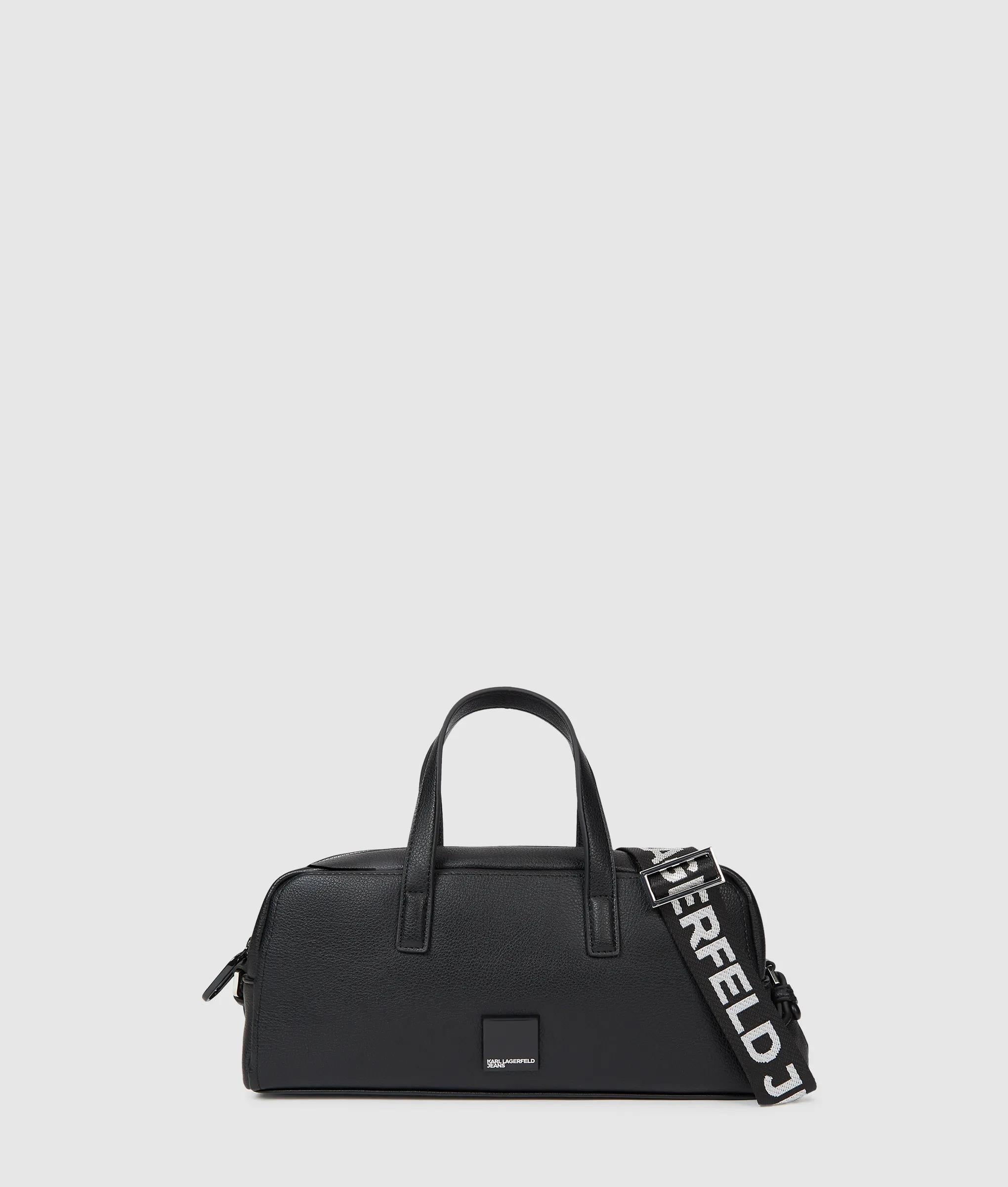 KarlLagerfeld Box Logo Bowling Bag Black