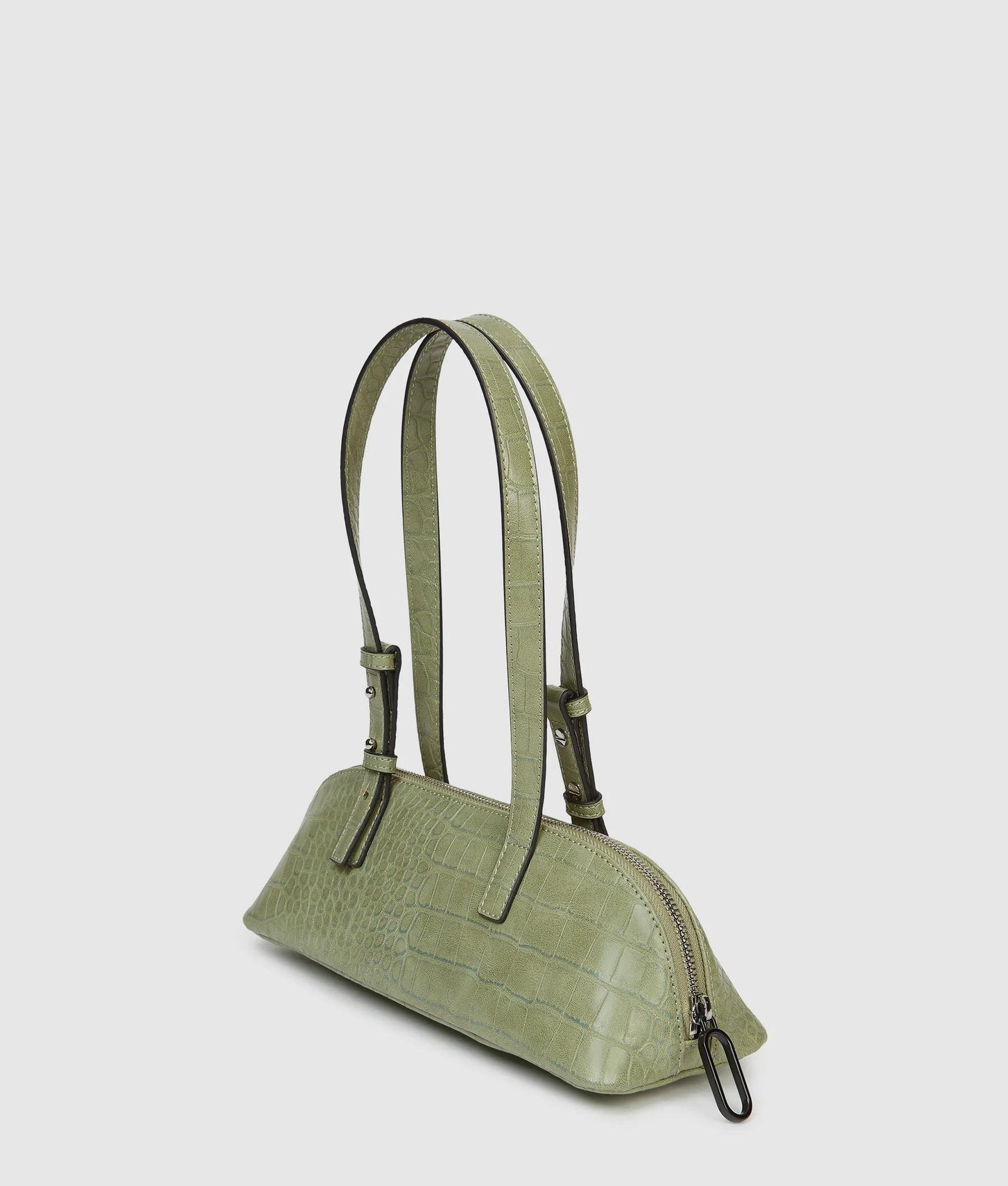 KarlLagerfeld Croco Elongated Shoulder Bag Tea
