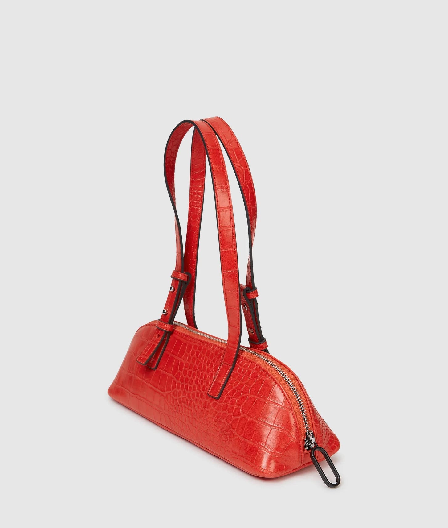 KarlLagerfeld Croco Elongated Shoulder Bag High Risk Red
