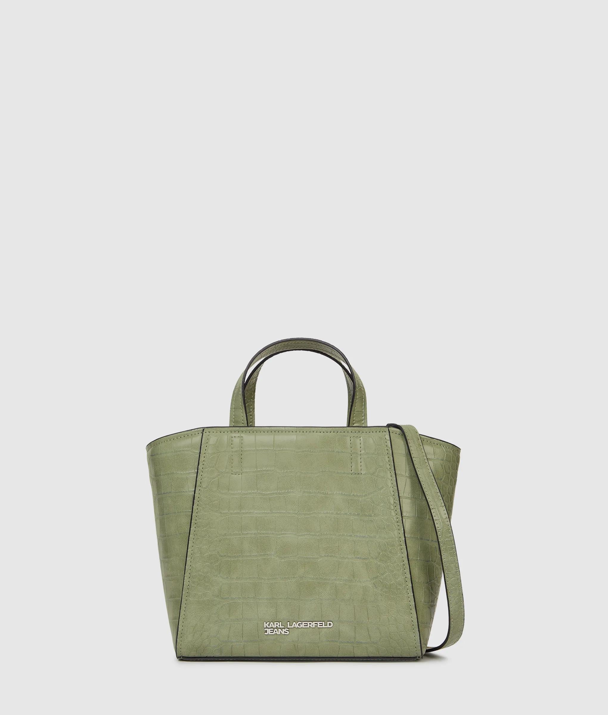 KarlLagerfeld Croco Mini Tote Bag Tea