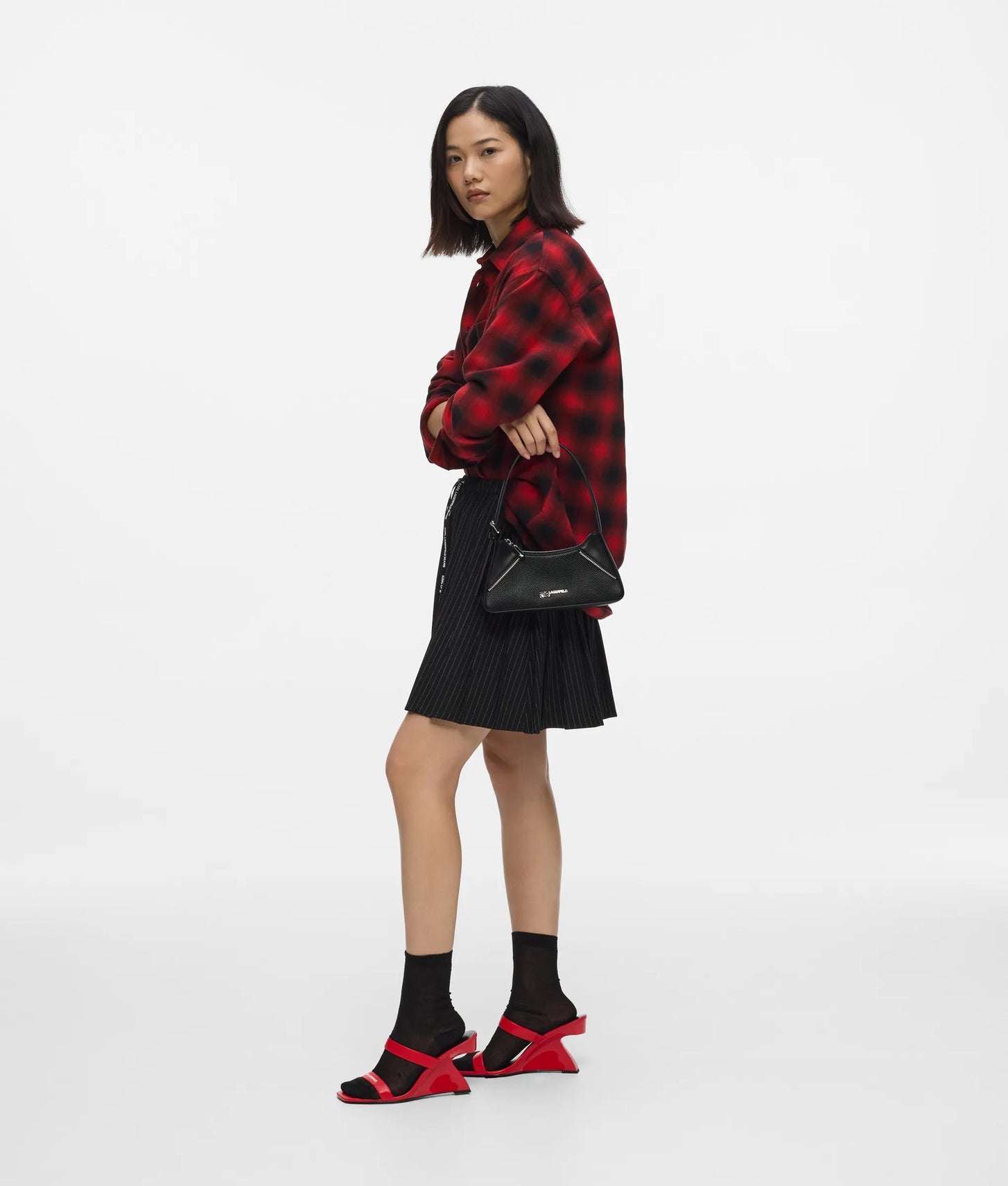 KarlLagerfeld Rebel Small Shoulder Bag Black