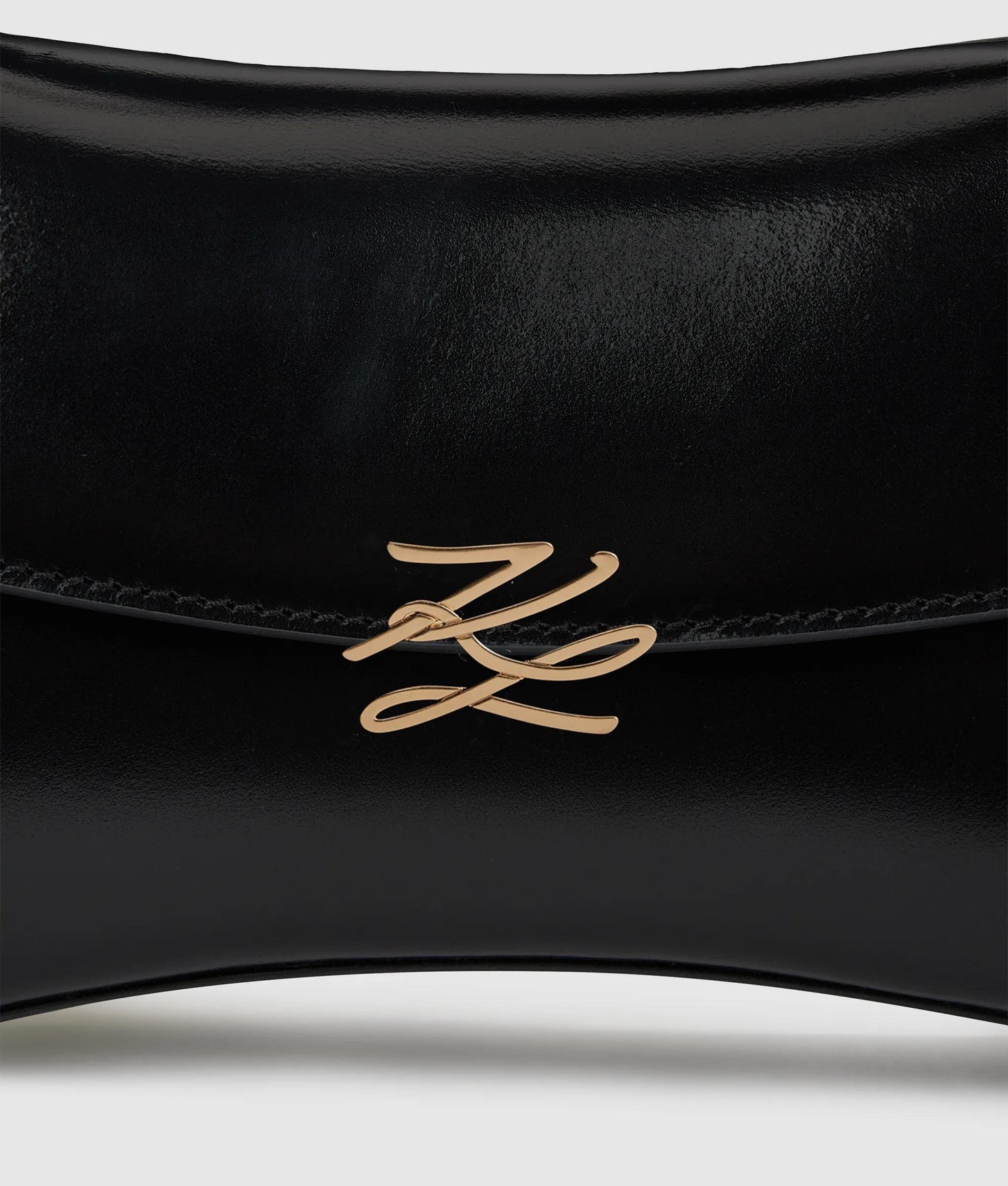 KarlLagerfeld Kautograph Twist Top Handle Bag Black/Gold