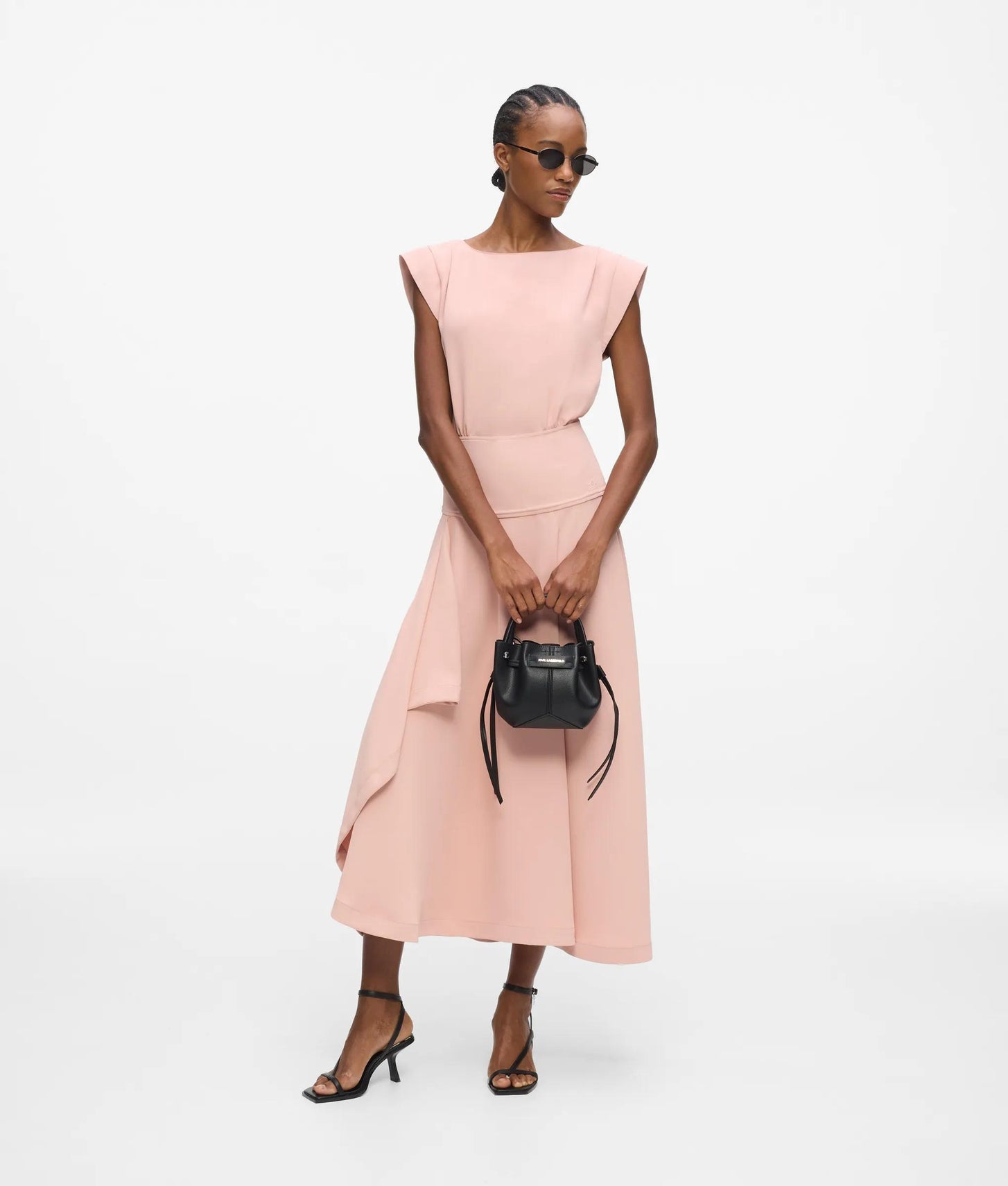 KarlLagerfeld Kpierced Mini Bucket Bag Black-Nickel