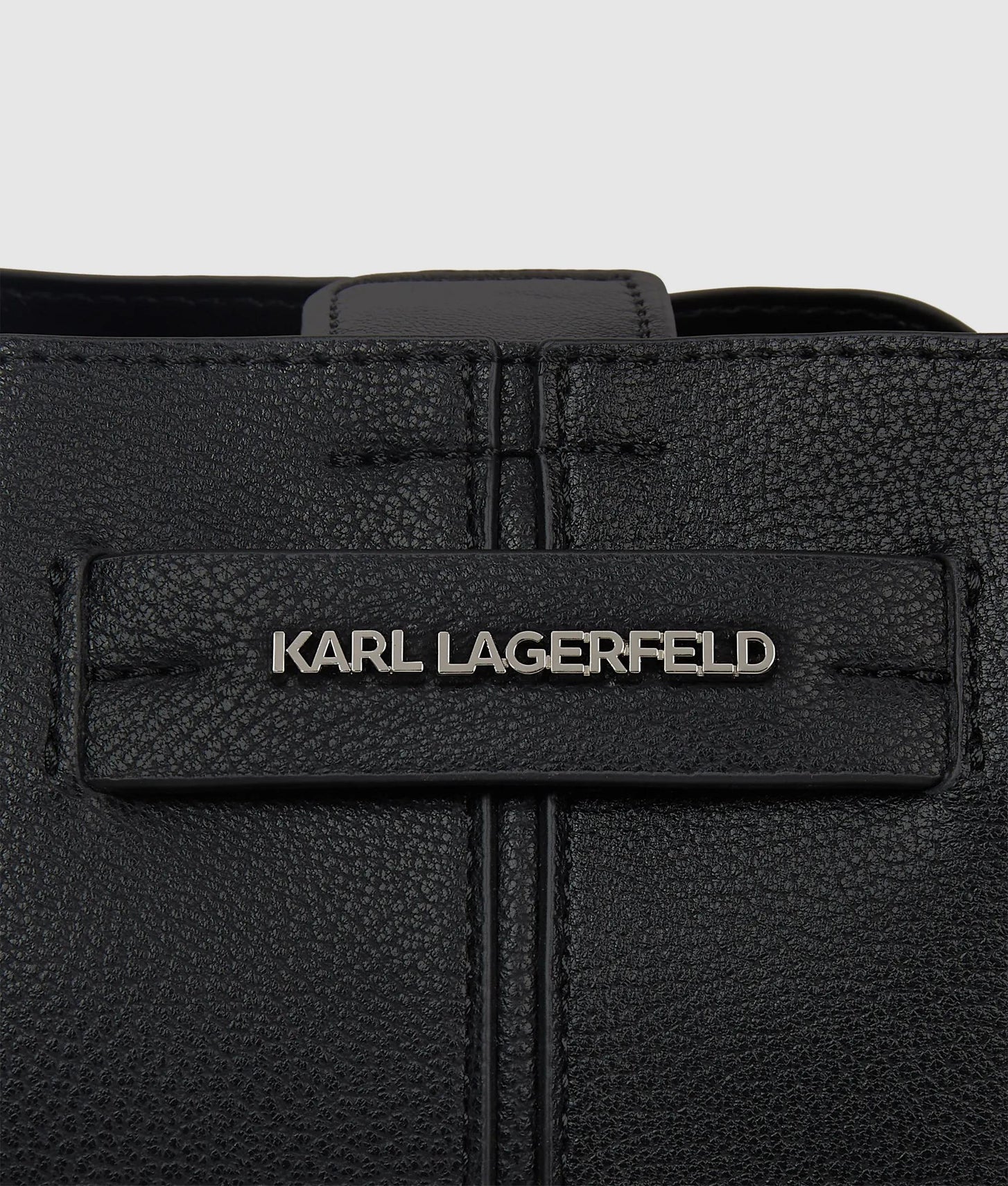 KarlLagerfeld Kpierced Mini Bucket Bag Black-Nickel