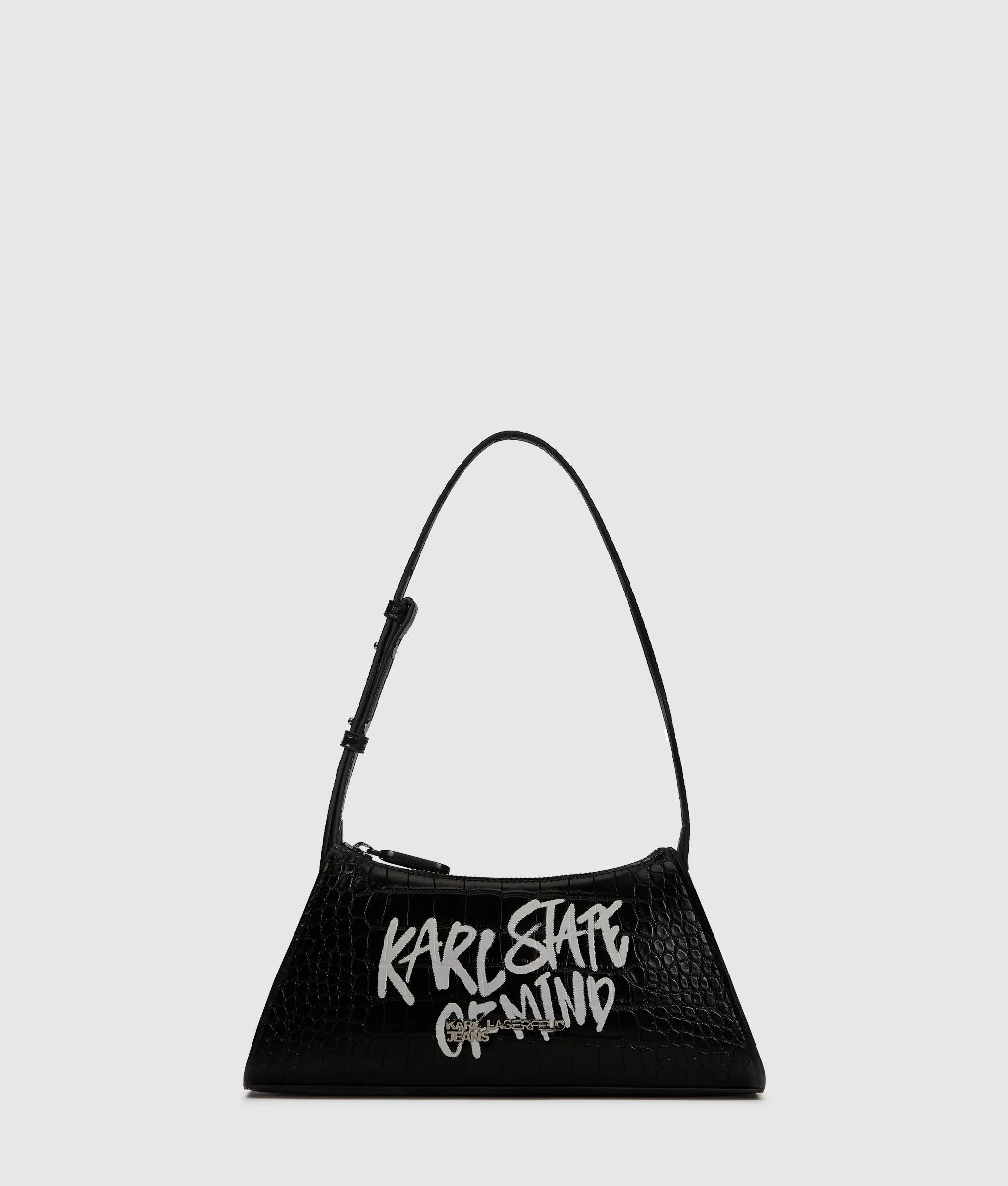 KarlLagerfeld Karl Quote Small Shoulder Bag Black
