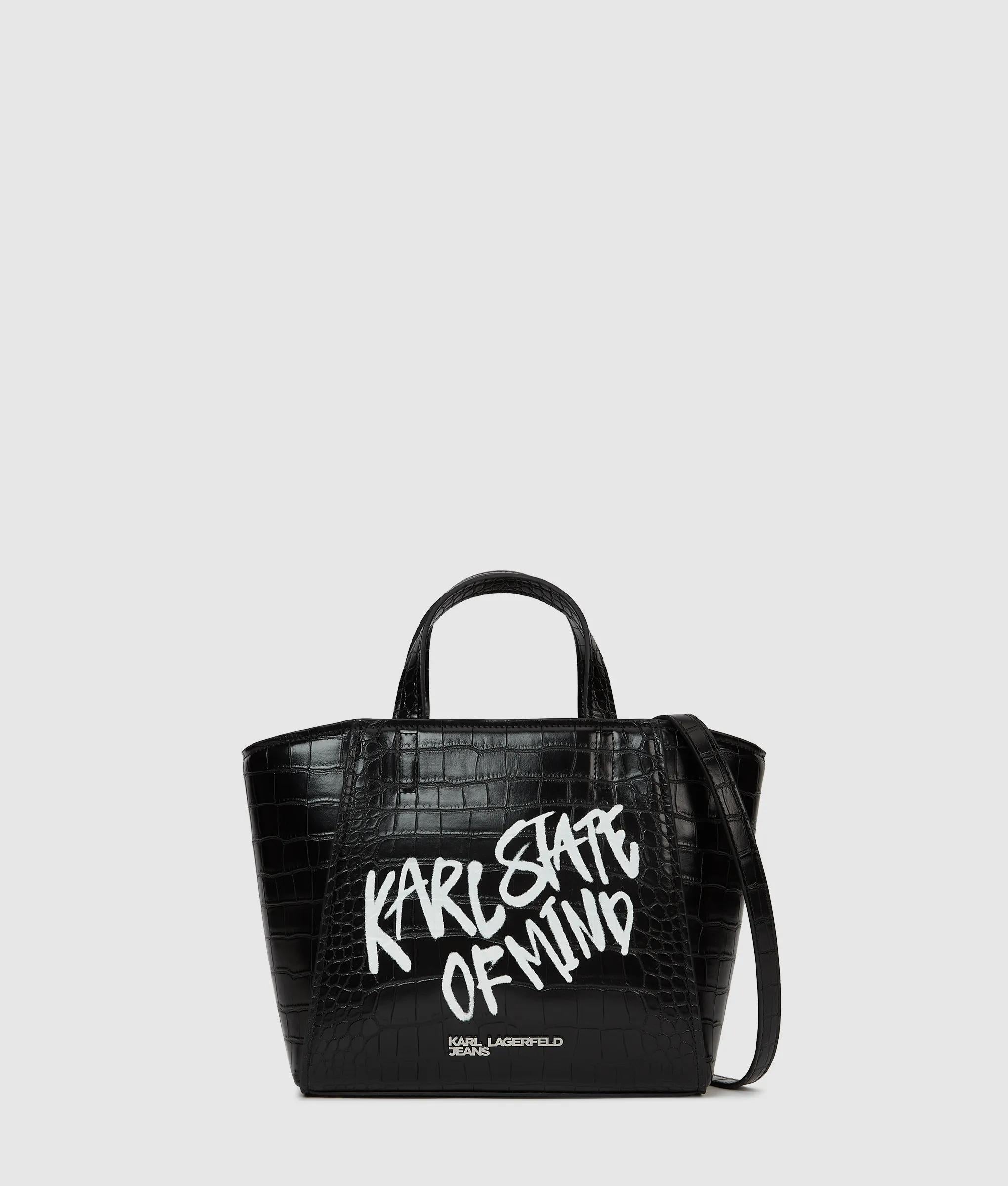 KarlLagerfeld Karl Quote Mini Tote Bag Black