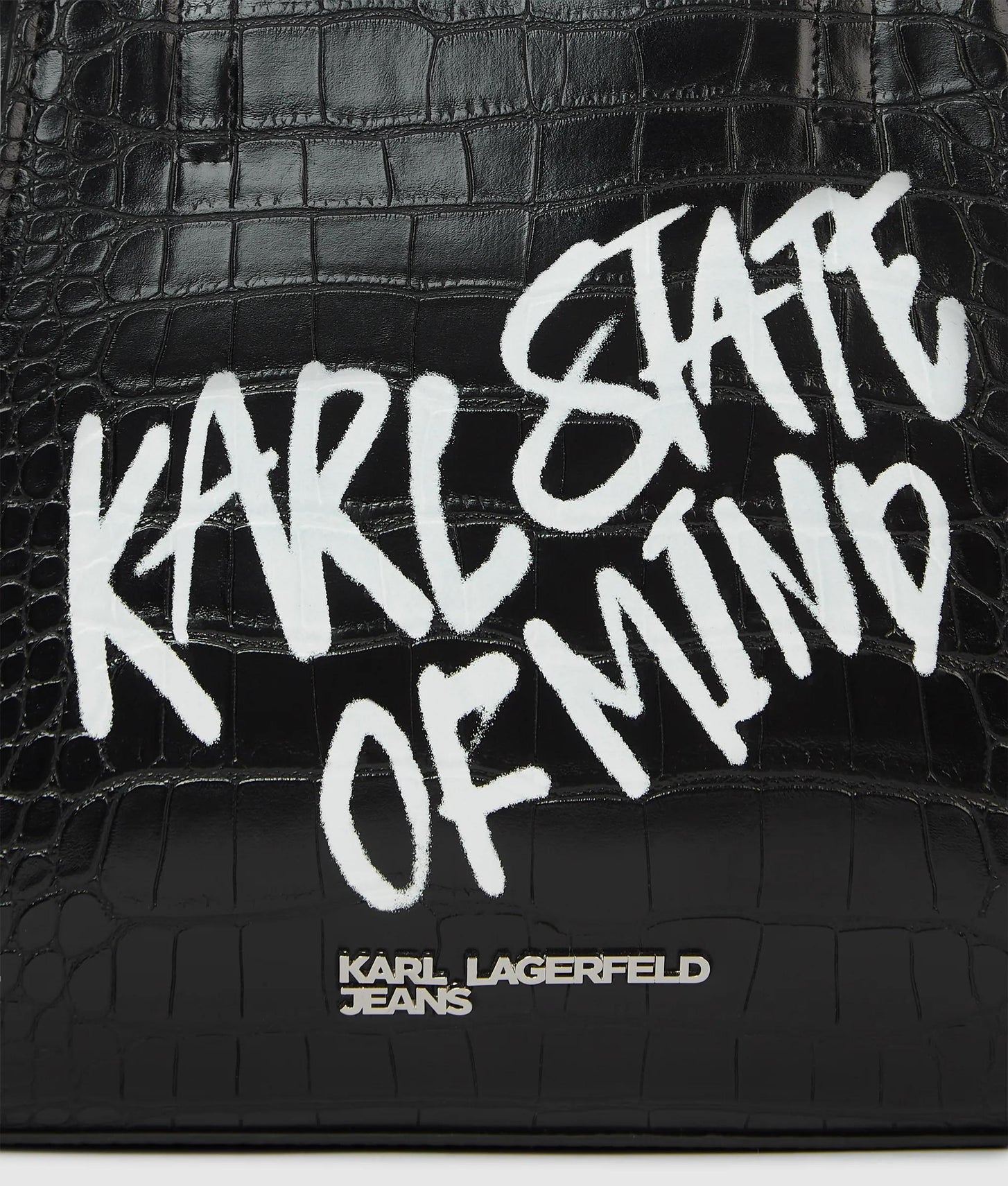 KarlLagerfeld Karl Quote Mini Tote Bag Black