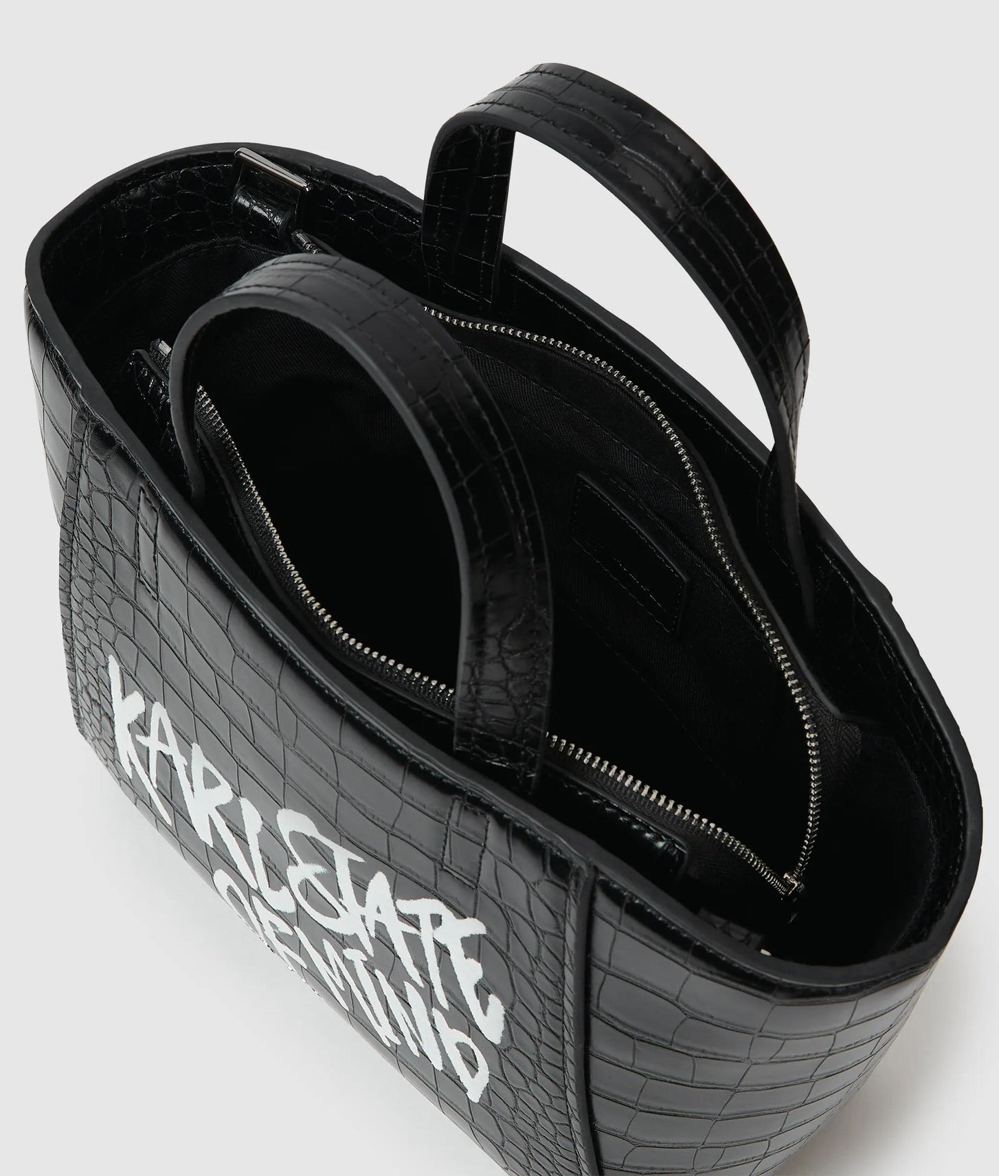 KarlLagerfeld Karl Quote Mini Tote Bag Black