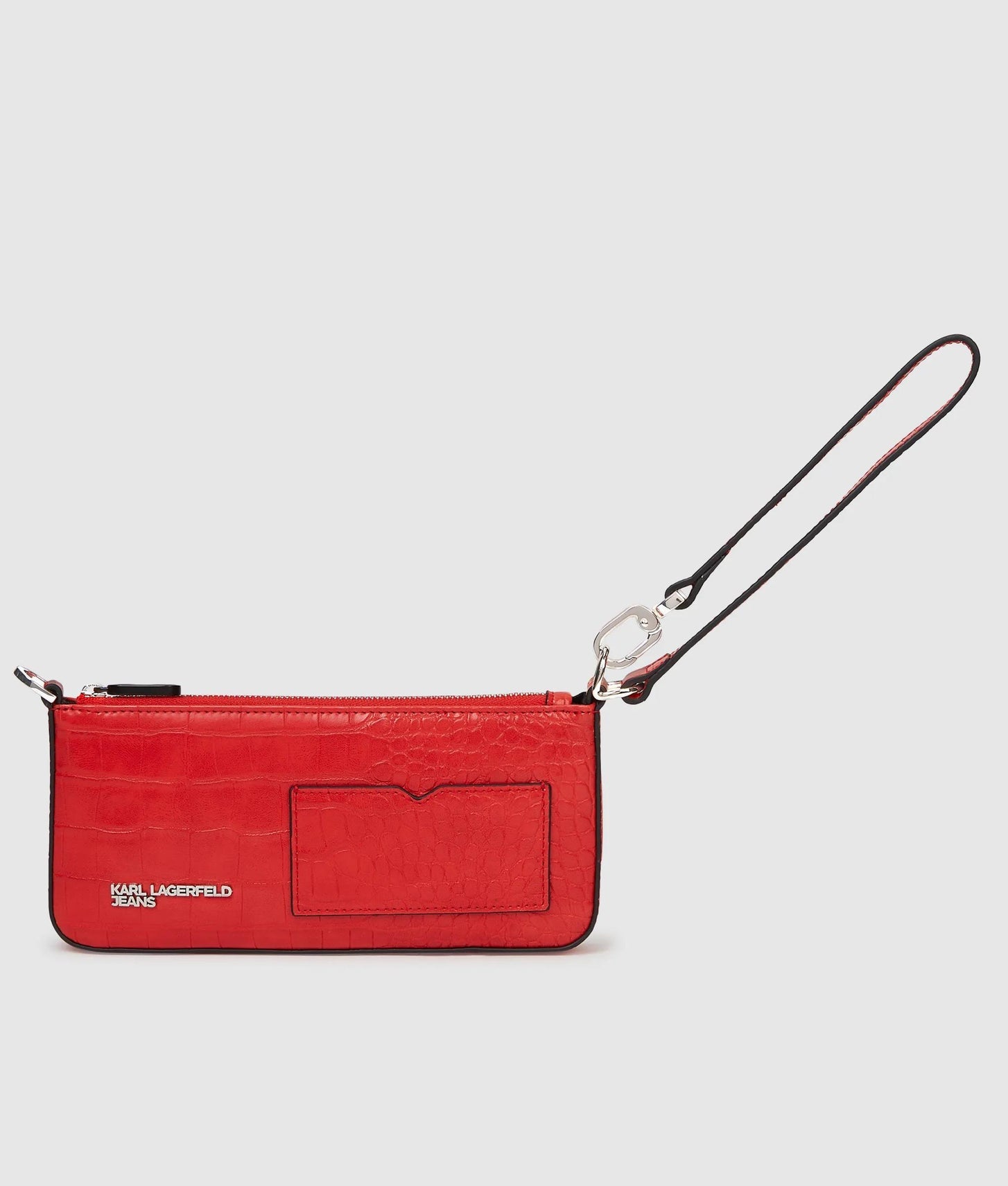 KarlLagerfeld Transformable Croco Pouch High Risk Red