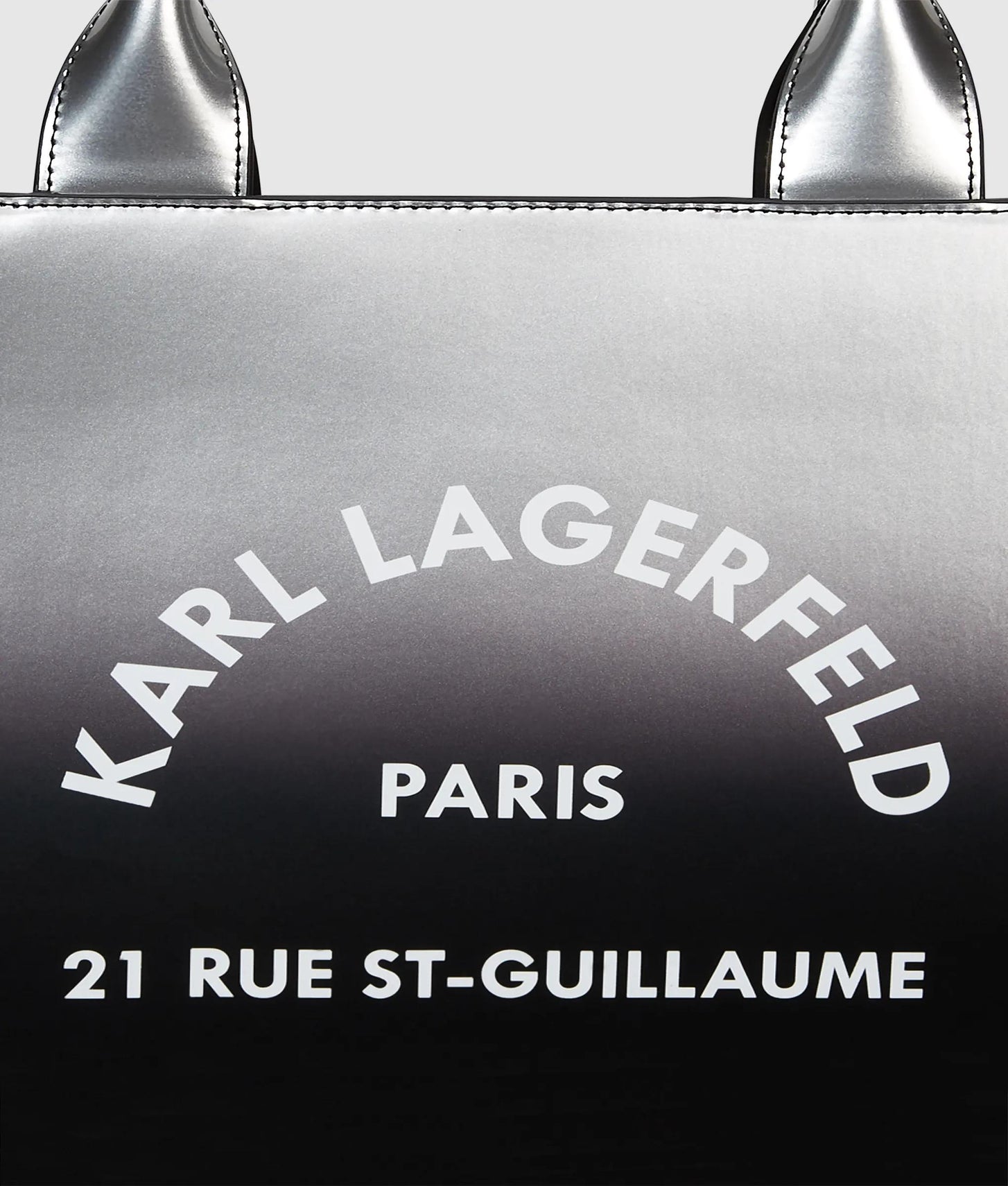 KarlLagerfeld Rue St-Guillaume Degrade Medium Tote Bag Degrade Black Grey