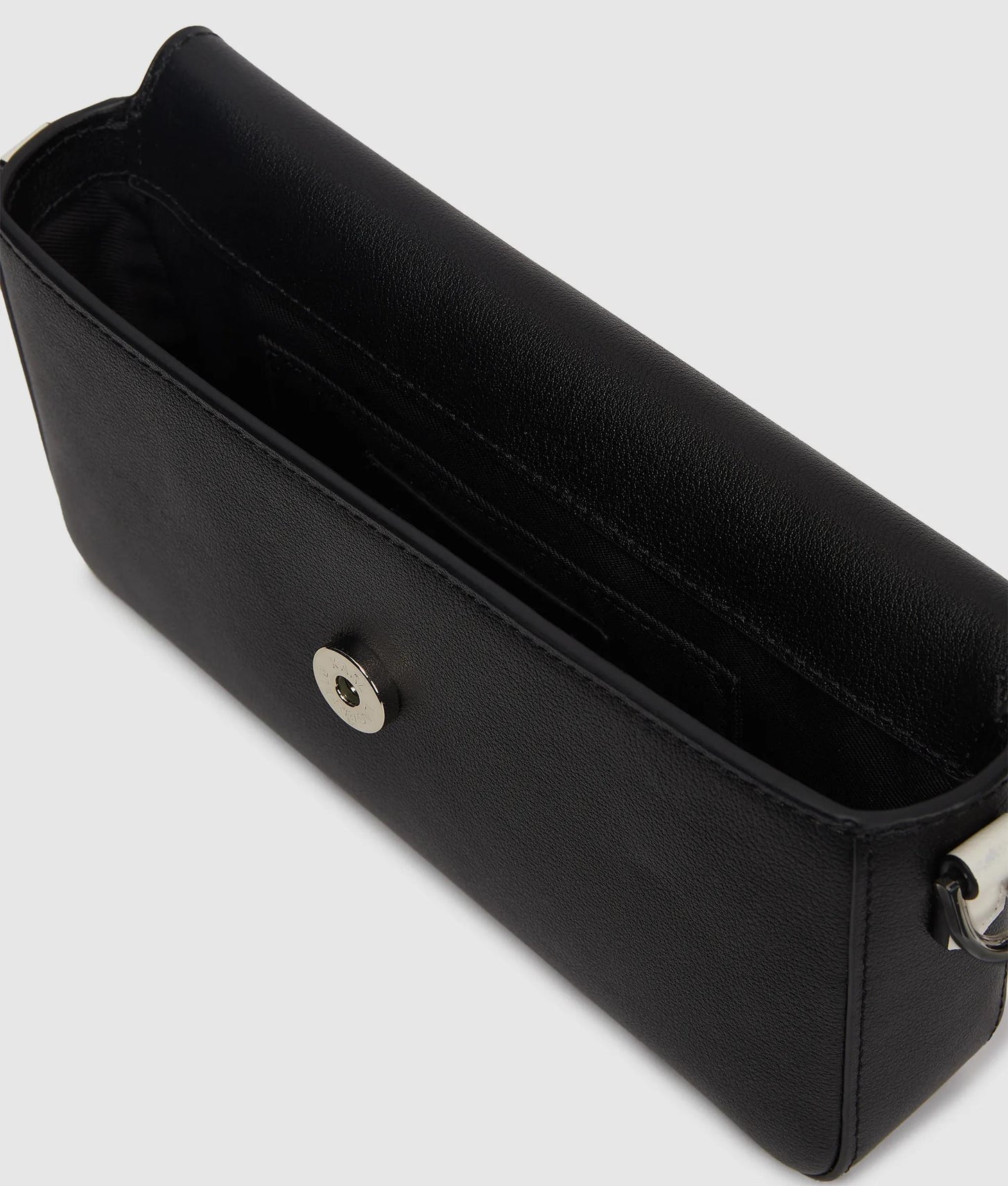 KarlLagerfeld Ksignature Faux-Pearl Shoulder Bag Black/White