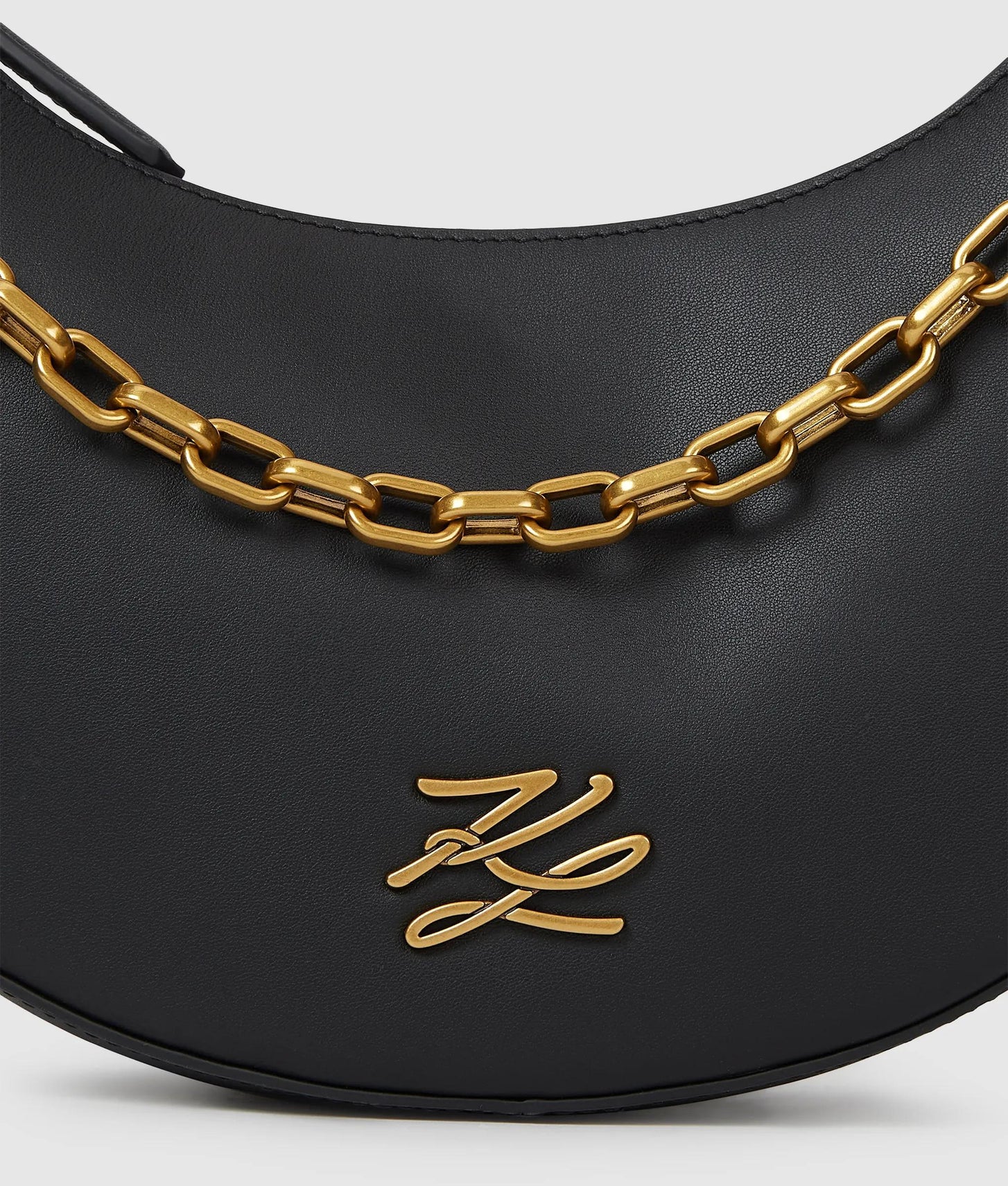 KarlLagerfeld Kautograph Moon Chain Shoulder Bag Black/Gold