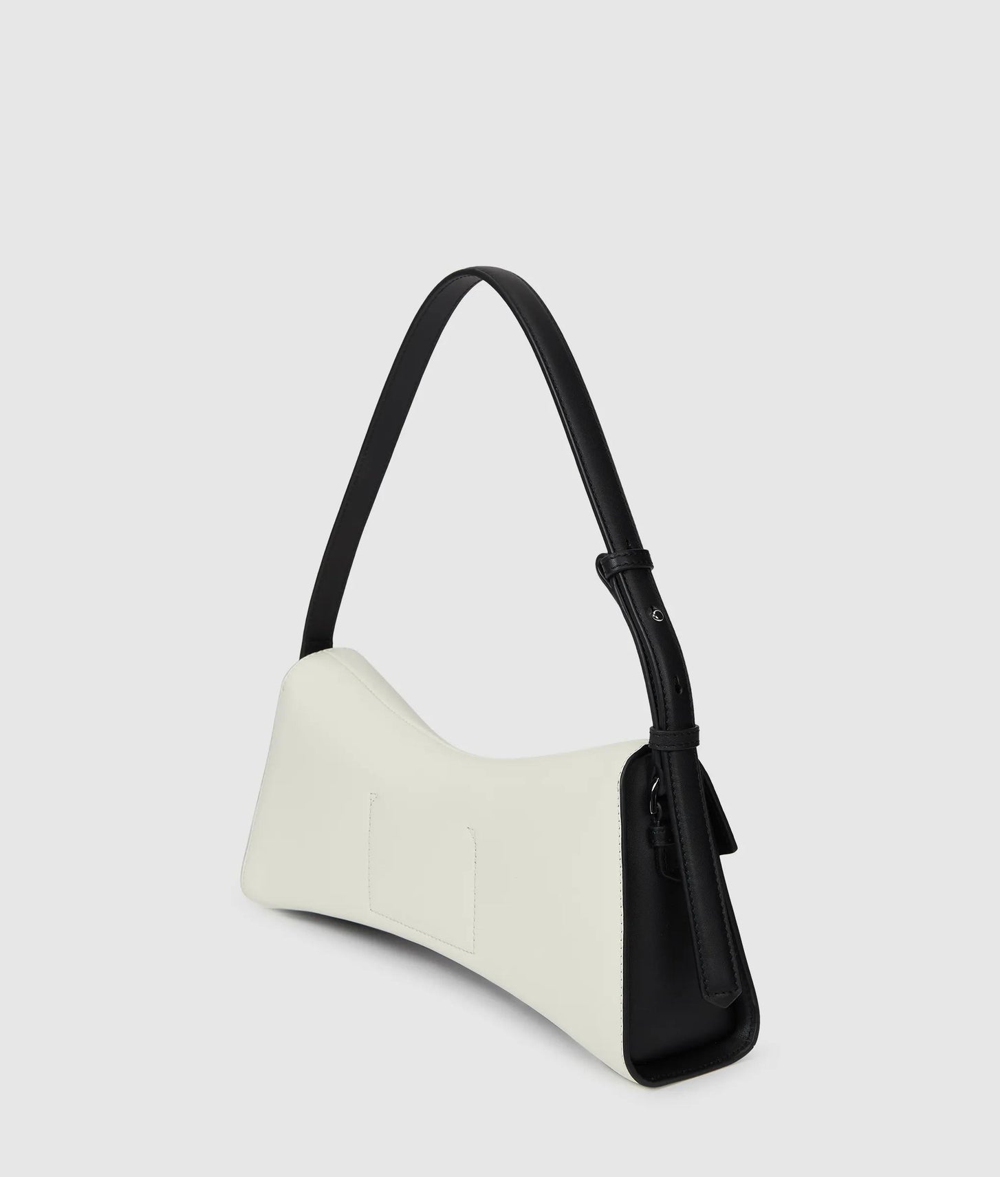 KarlLagerfeld Kautograph Twist Elongated Shoulder Bag Black/White