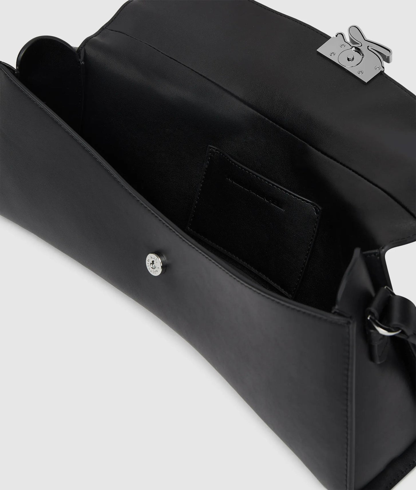 KarlLagerfeld Kautograph Twist Elongated Shoulder Bag Black/White