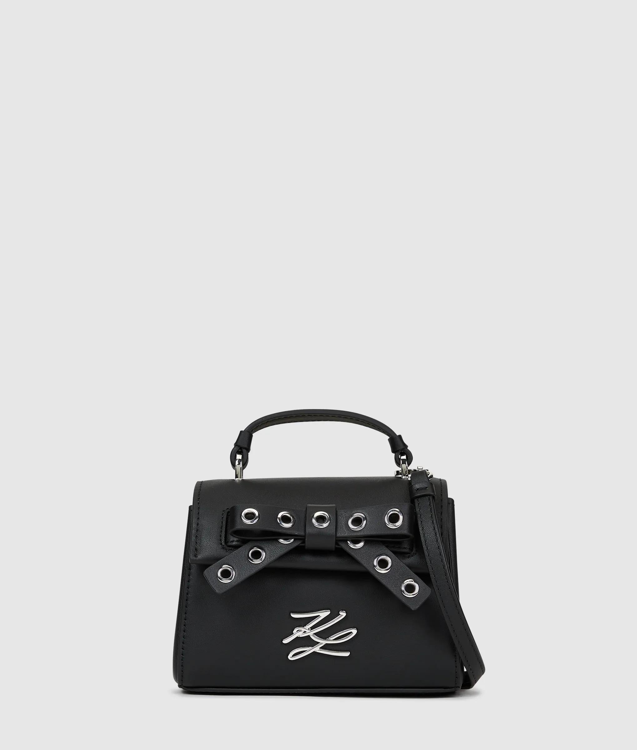 KarlLagerfeld Kautograph Bow Nano Bag Black Embellishment