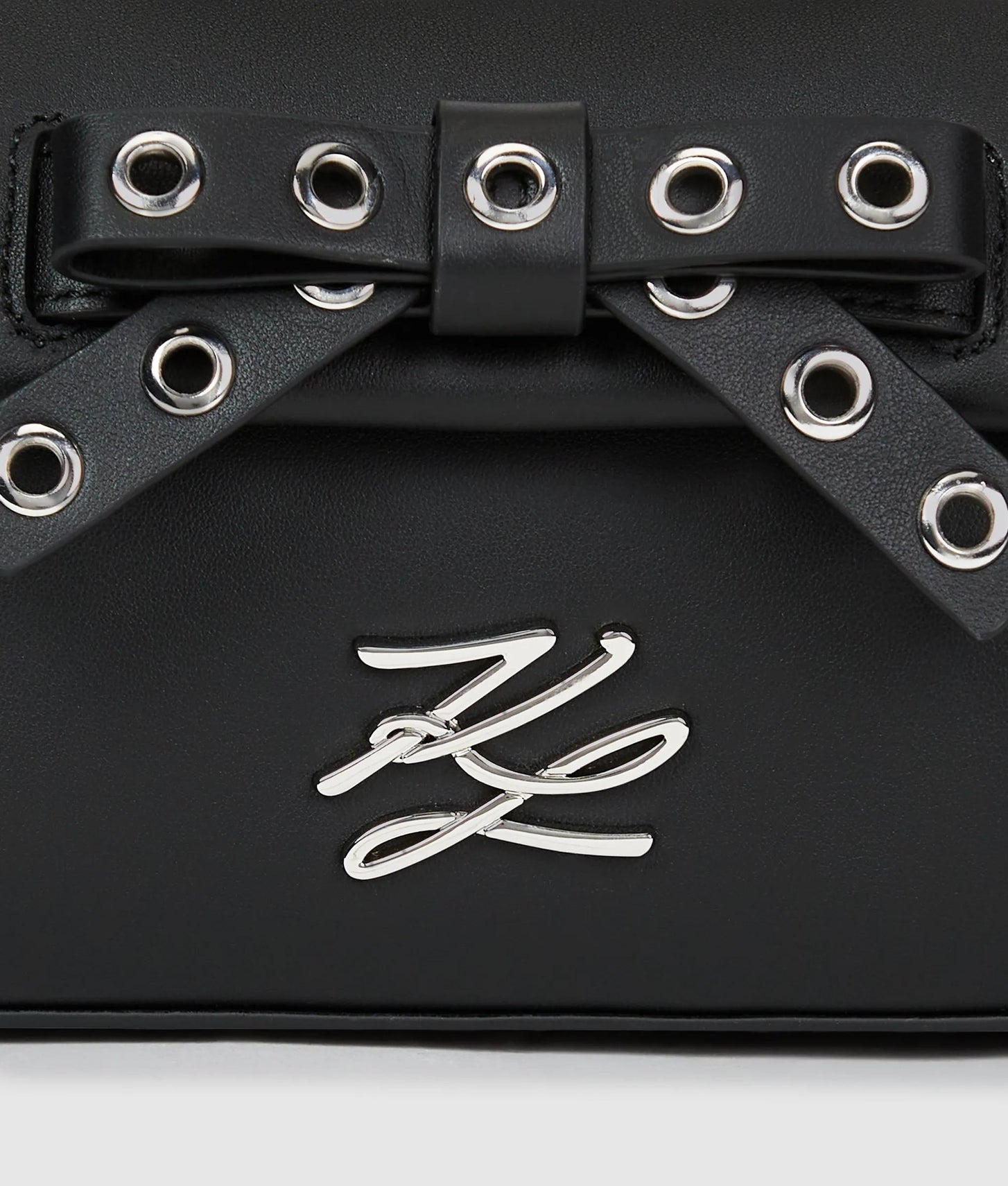KarlLagerfeld Kautograph Bow Nano Bag Black Embellishment