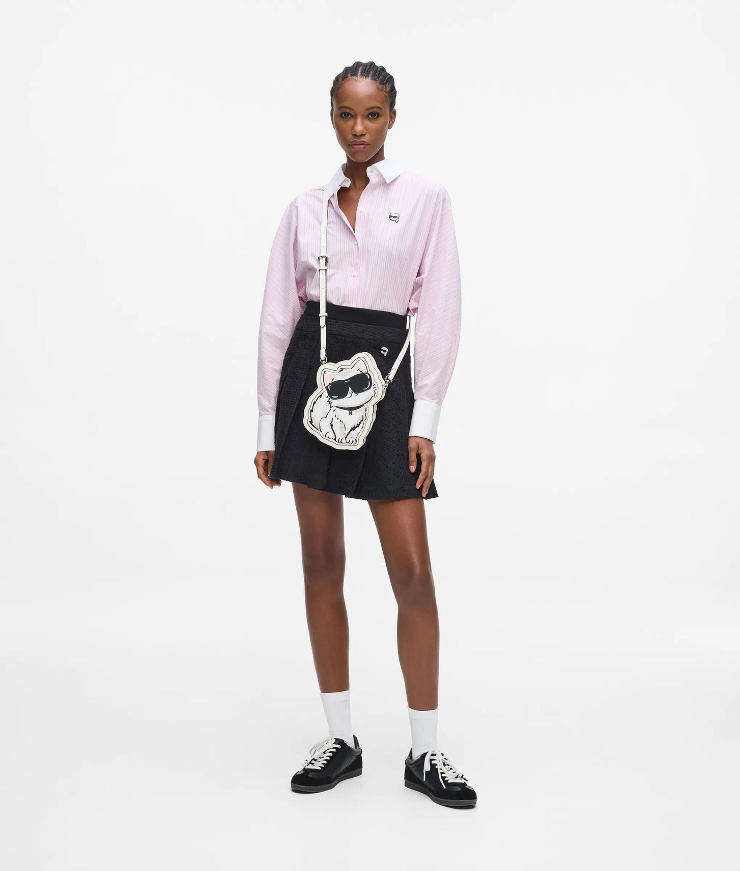 KarlLagerfeld Ikon Choupette Crossbody Bag Off White