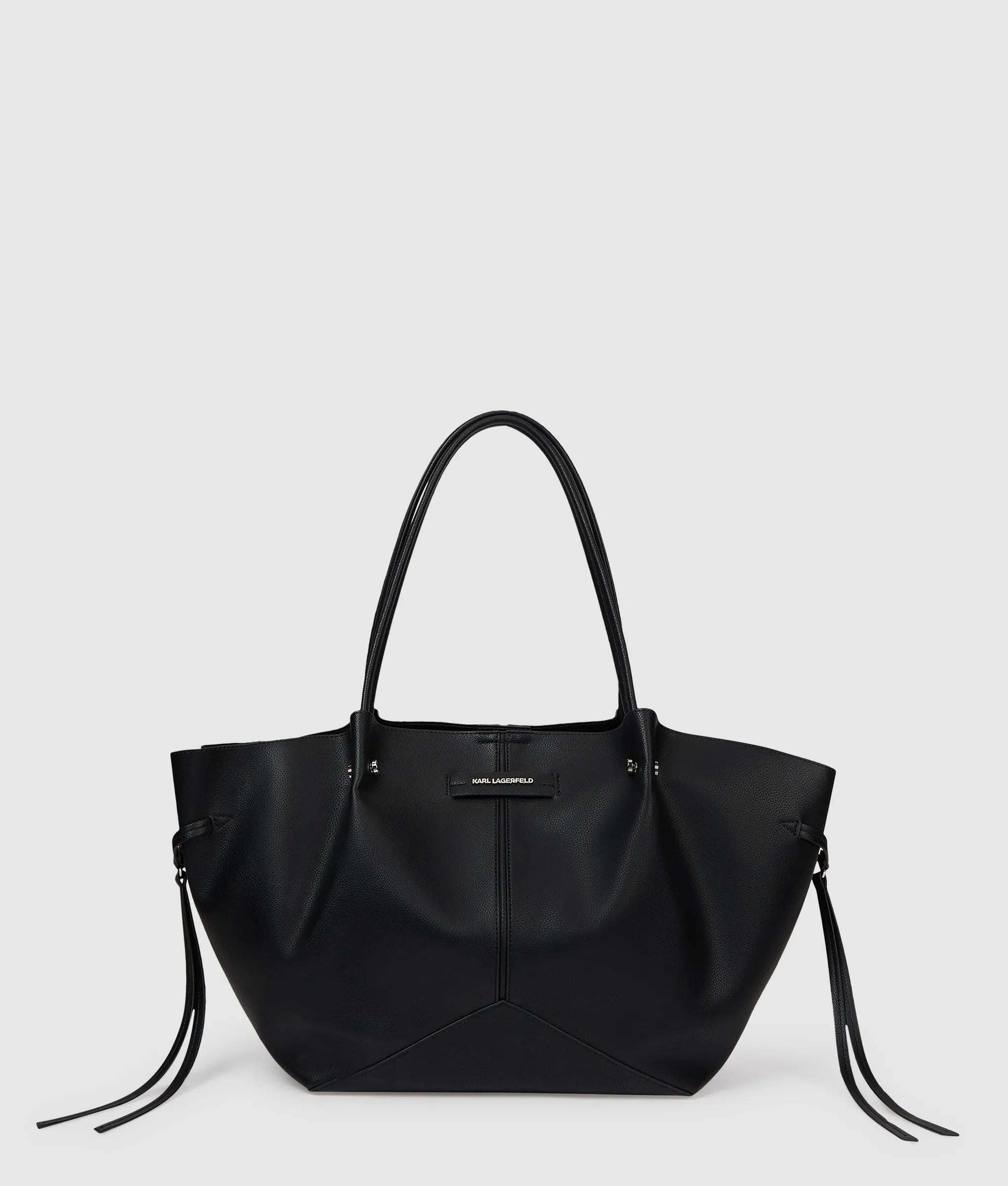 KarlLagerfeld Kpierced Medium Tote Bag Black-Nickel
