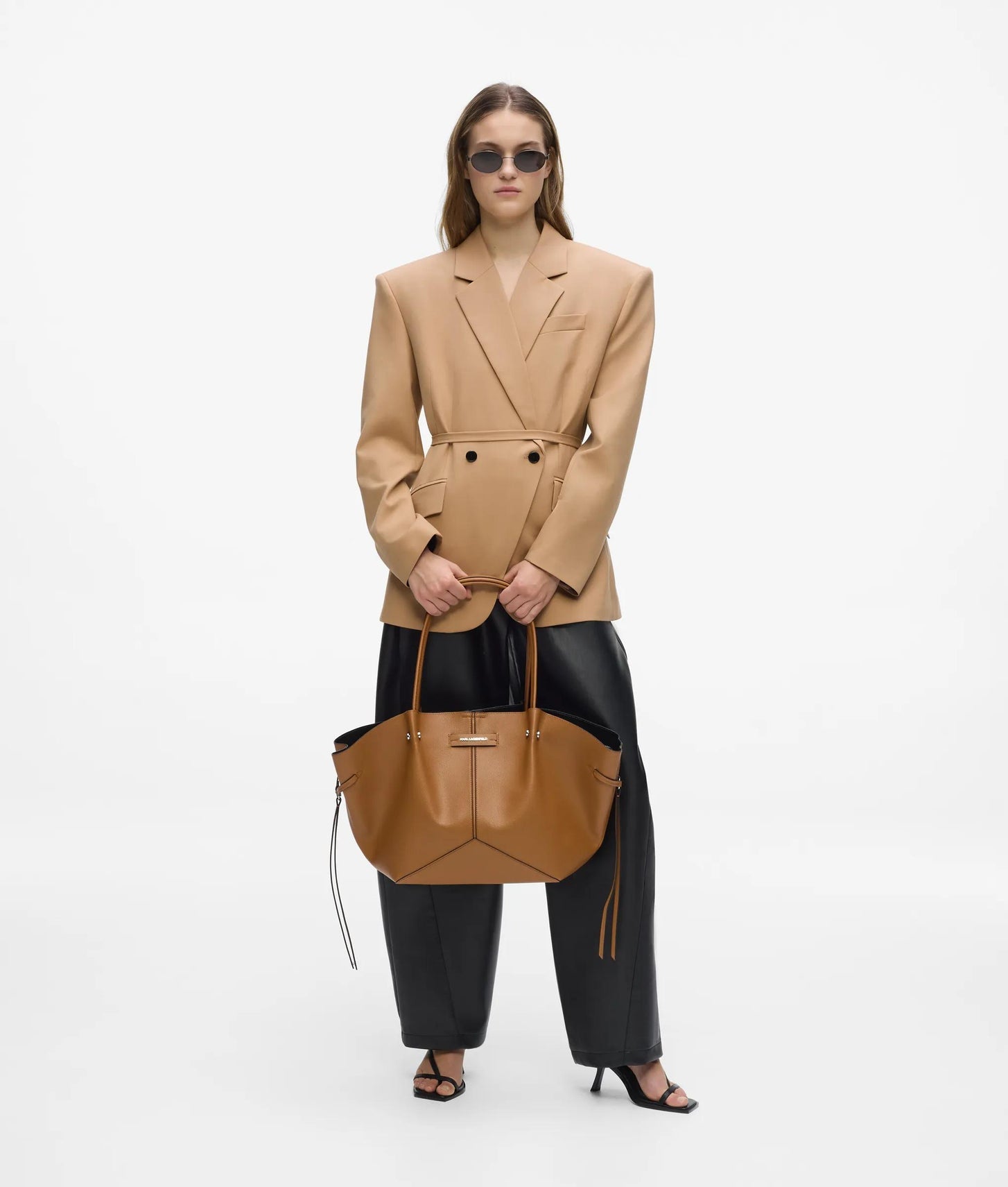 KarlLagerfeld Kpierced Medium Tote Bag Caramel