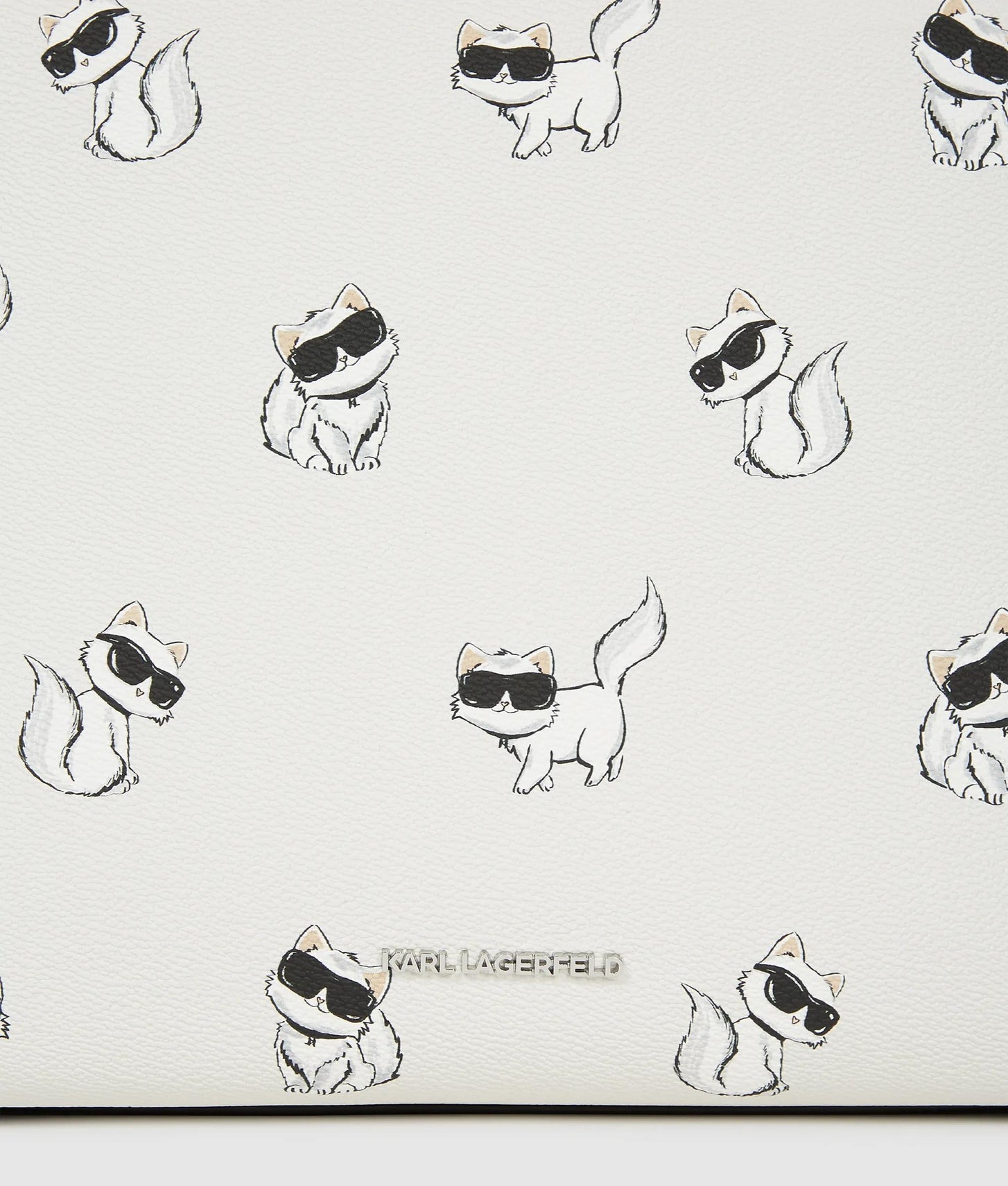 KarlLagerfeld Ikon Choupette Binding Tote Bag Off White