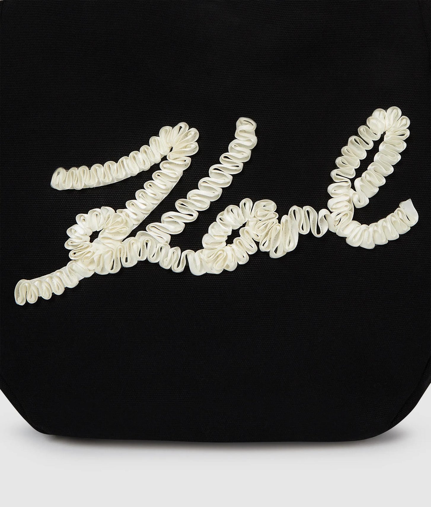 KarlLagerfeld Ksignature Ruffled Logo Shopper Black