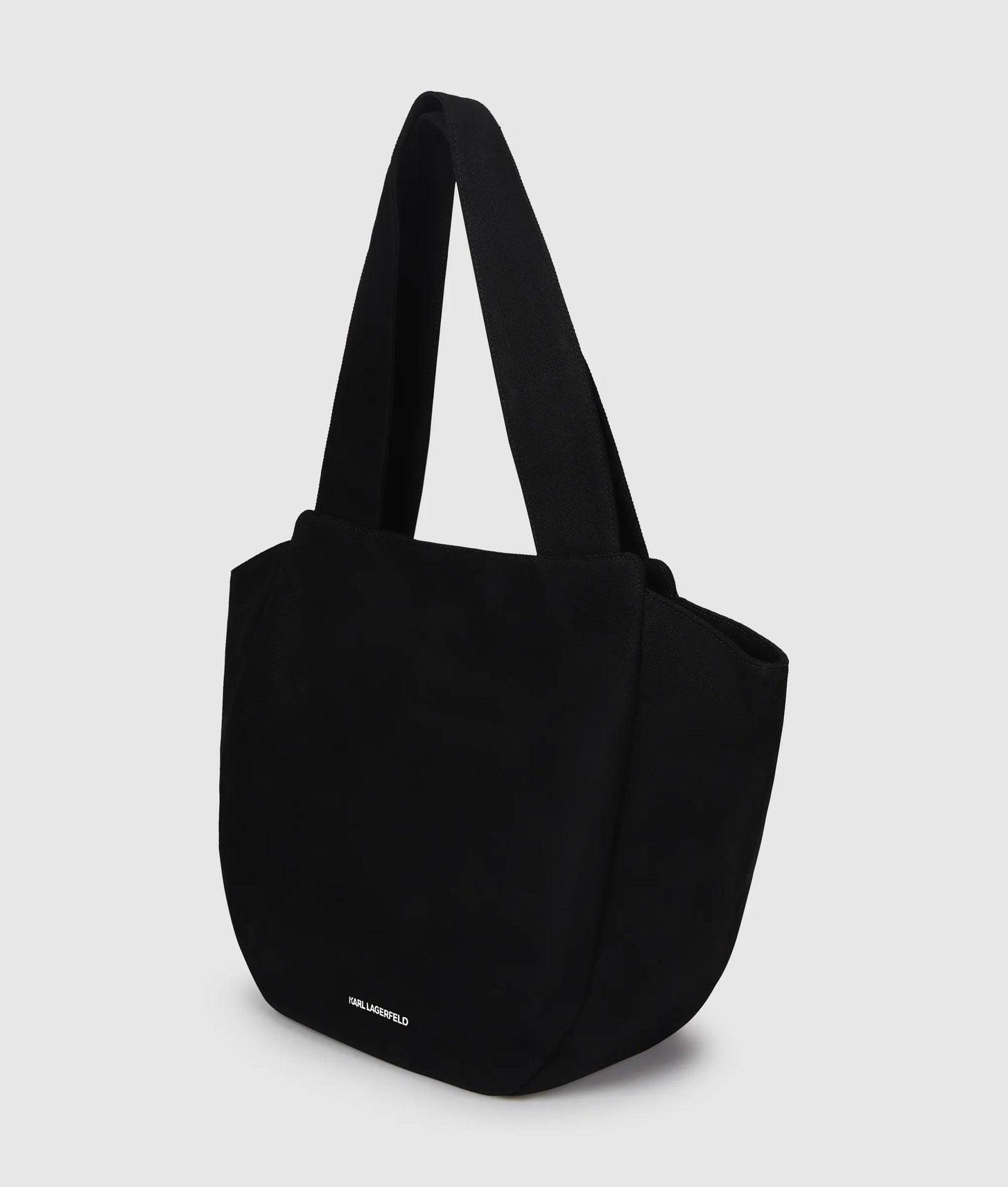 KarlLagerfeld Ksignature Ruffled Logo Shopper Black