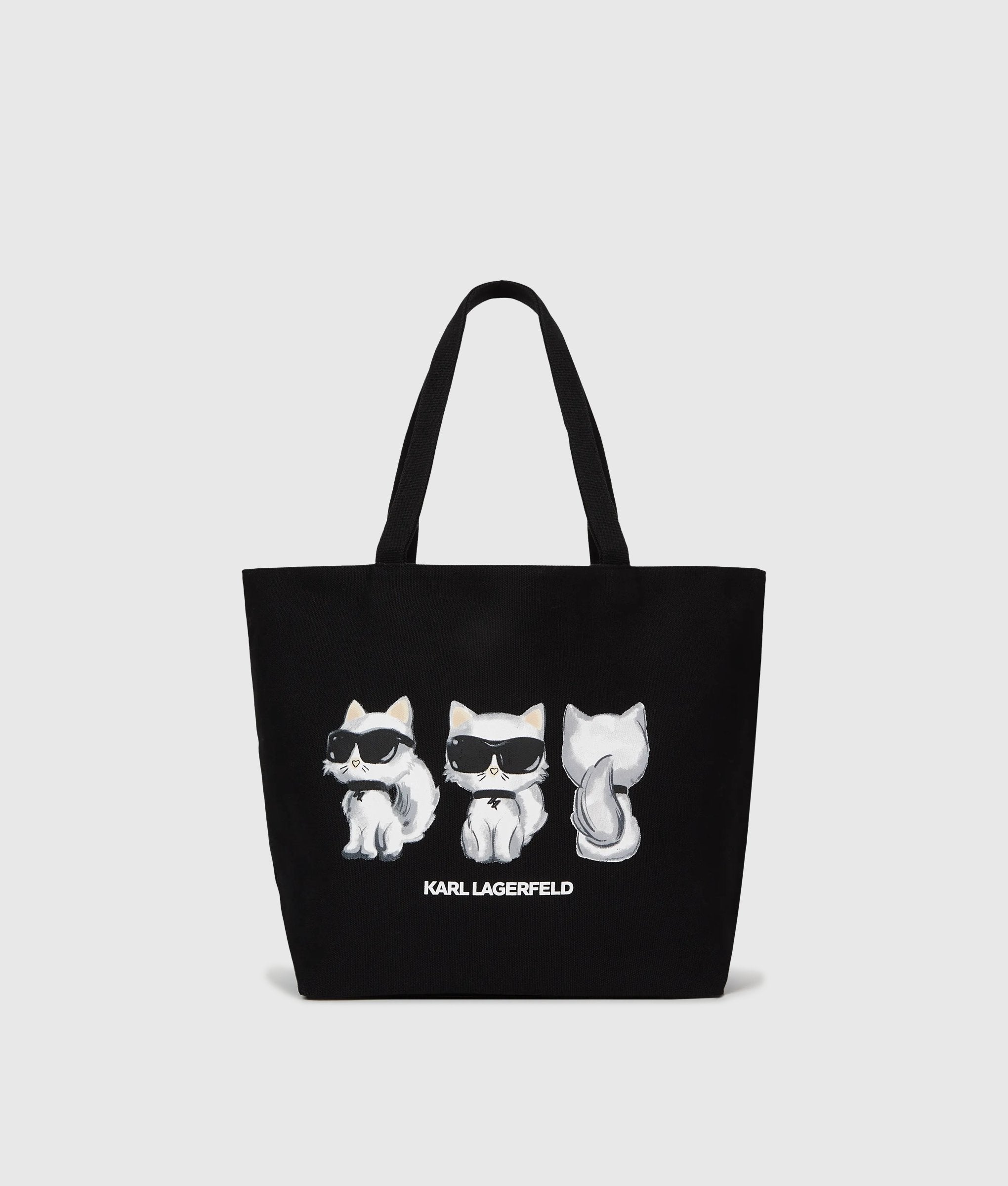KarlLagerfeld Ikon Choupette Reversible Shopper Black