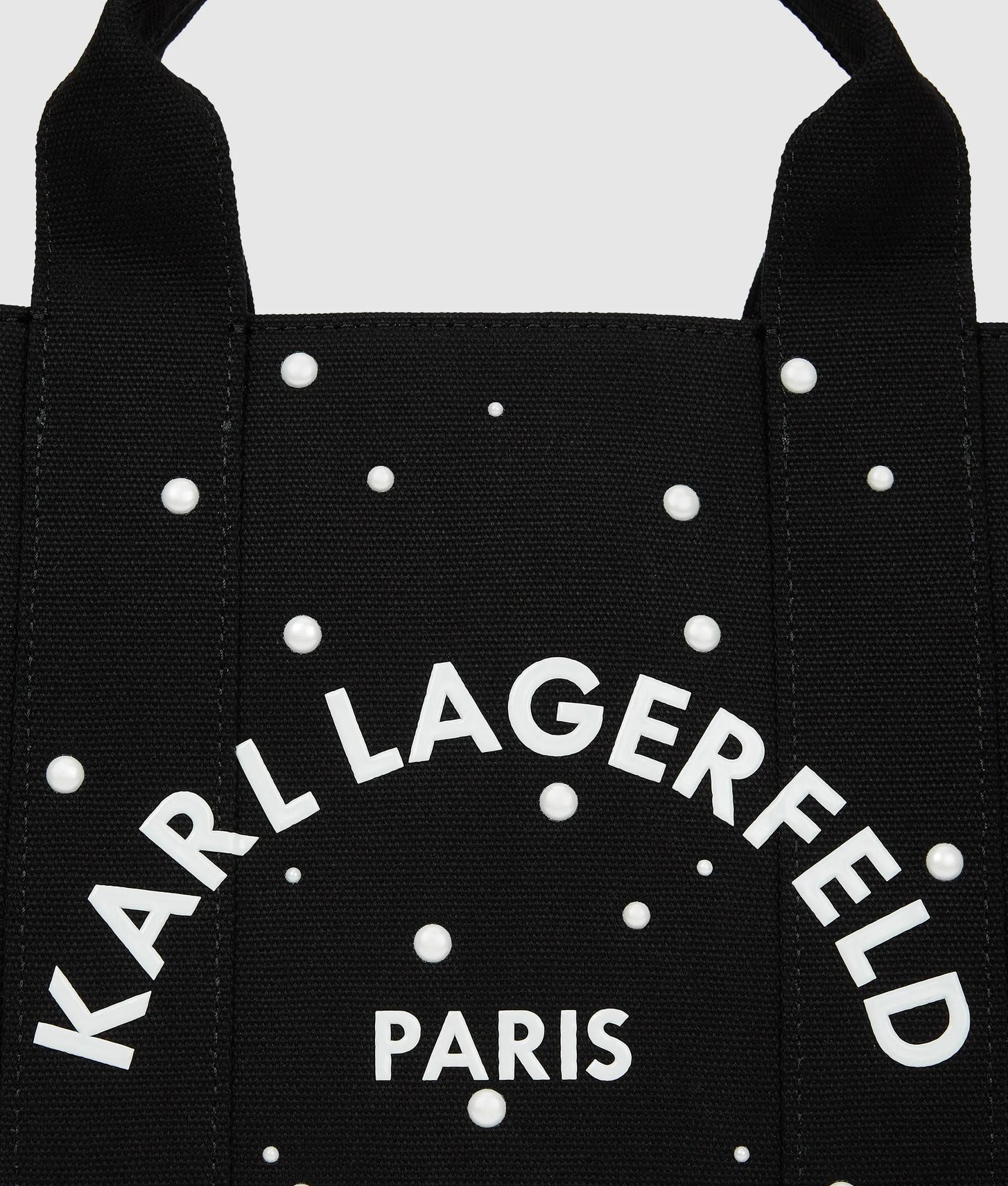 KarlLagerfeld Exclusive Rue St-Guillaume Faux-Pearls Medium Tote Bag Black