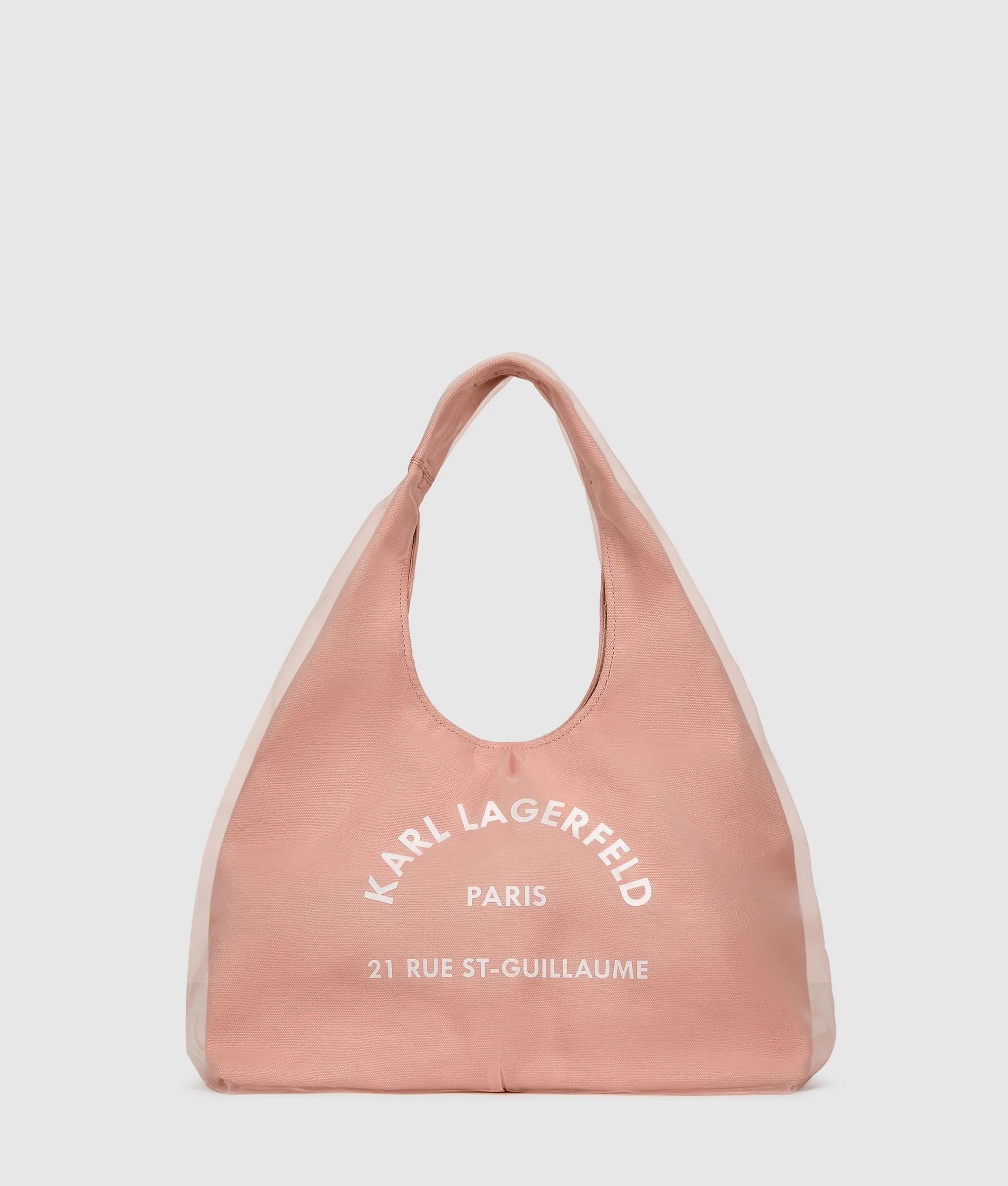 KarlLagerfeld Rue St-Guillaume Mesh Hobo Bag Misty Rose