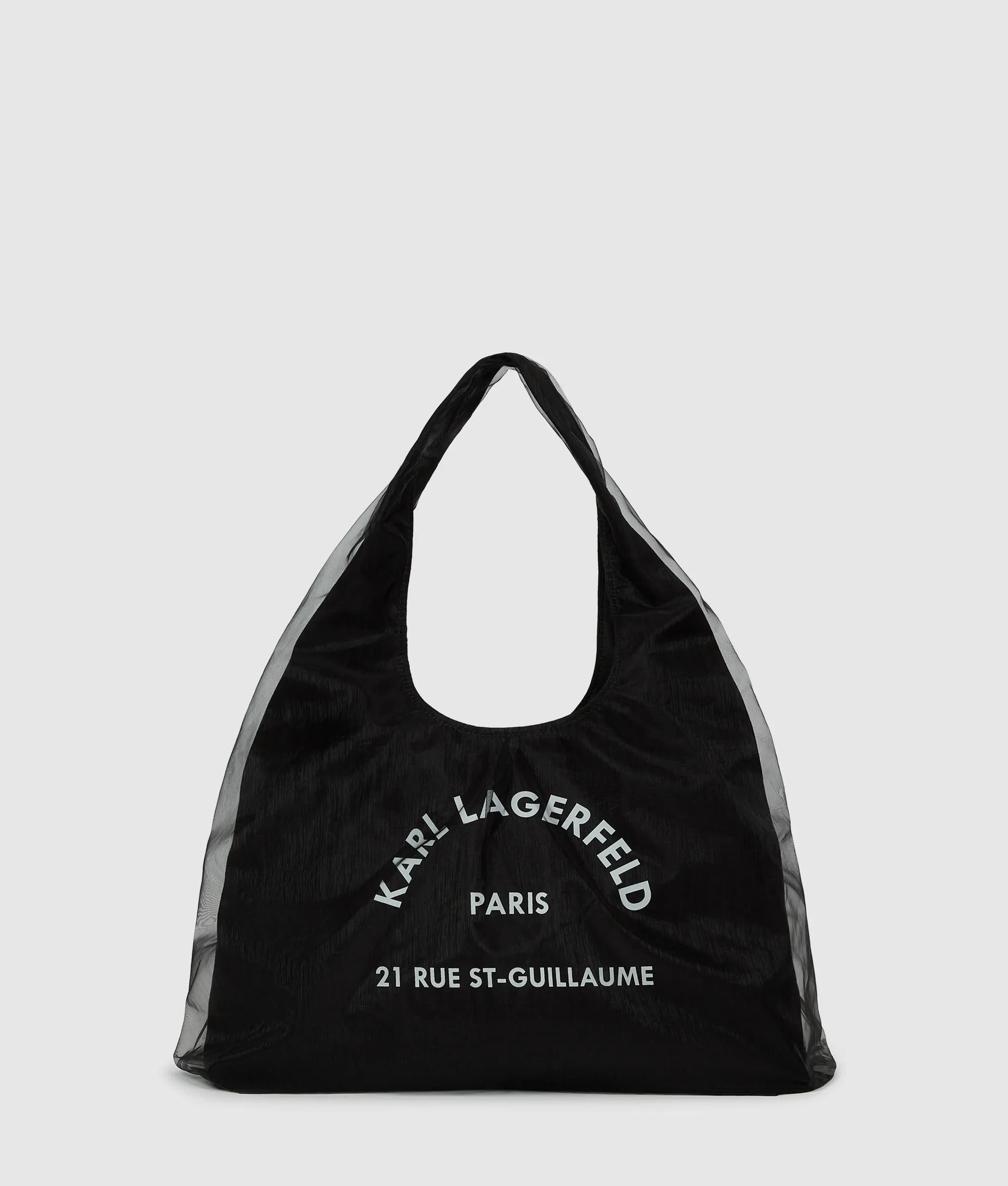 KarlLagerfeld Rue St-Guillaume Mesh Hobo Bag Black