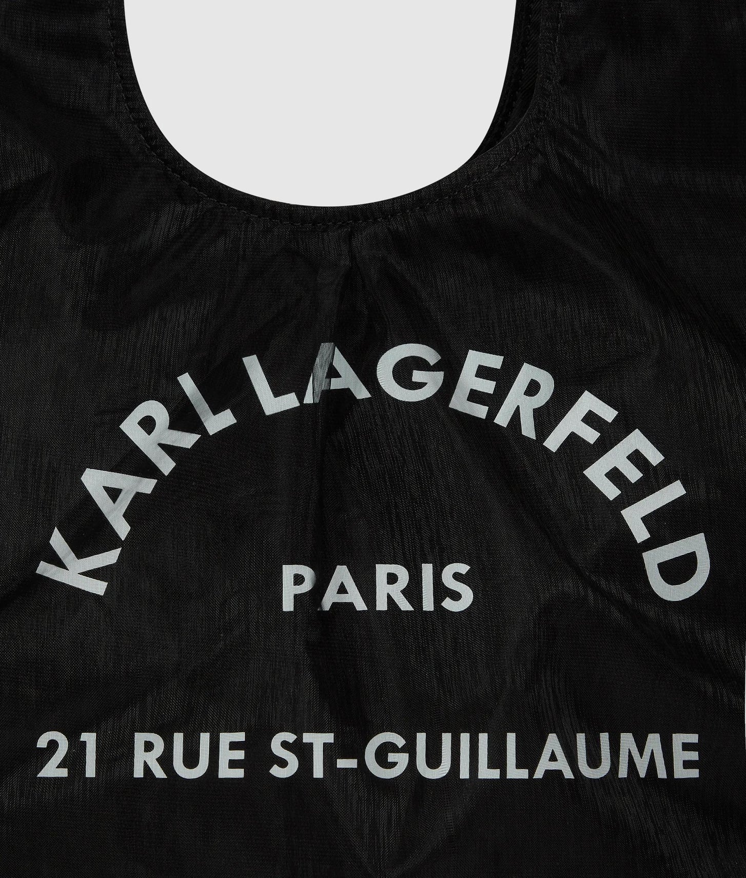 KarlLagerfeld Rue St-Guillaume Mesh Hobo Bag Black