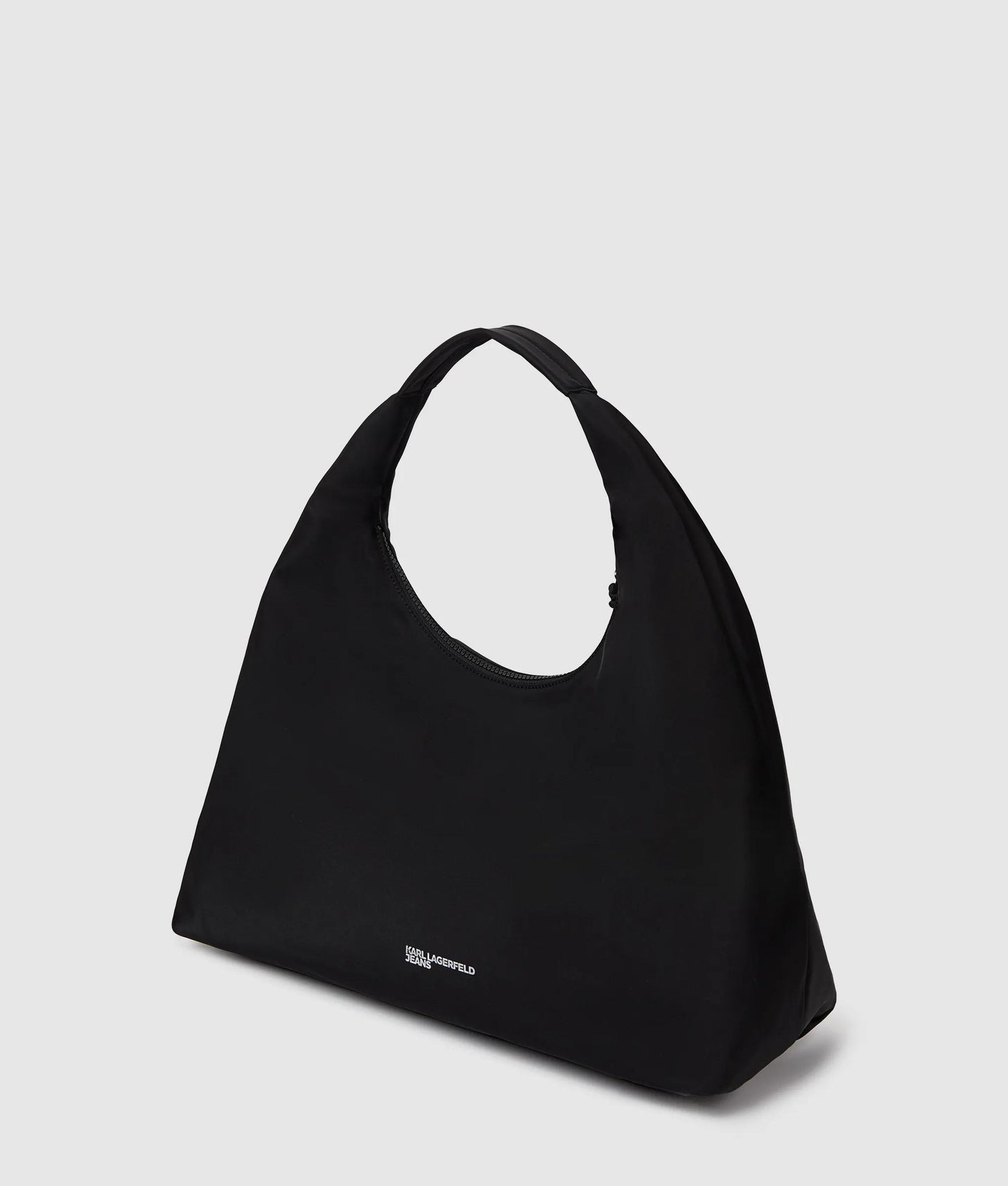 KarlLagerfeld Slouchy Karl Quote Tote Bag Black