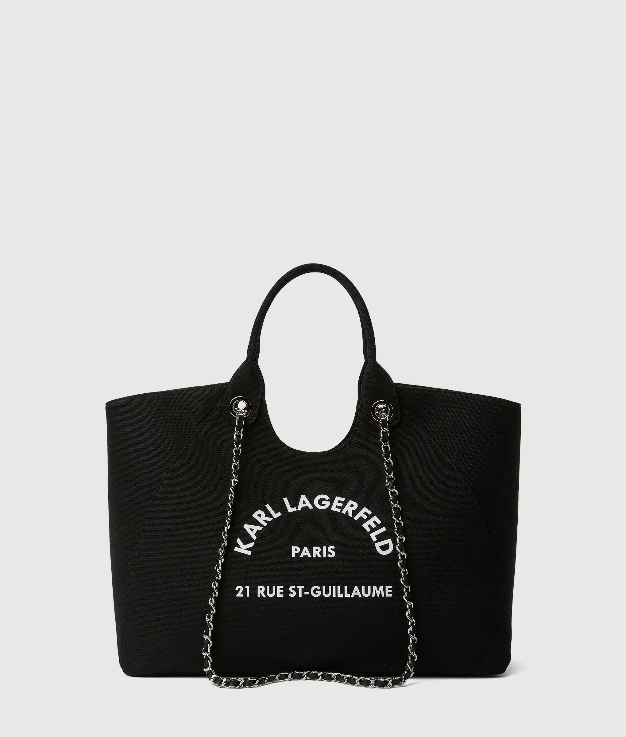 KarlLagerfeld Exclusive Rue St-Guillaume Chain Shopper Black