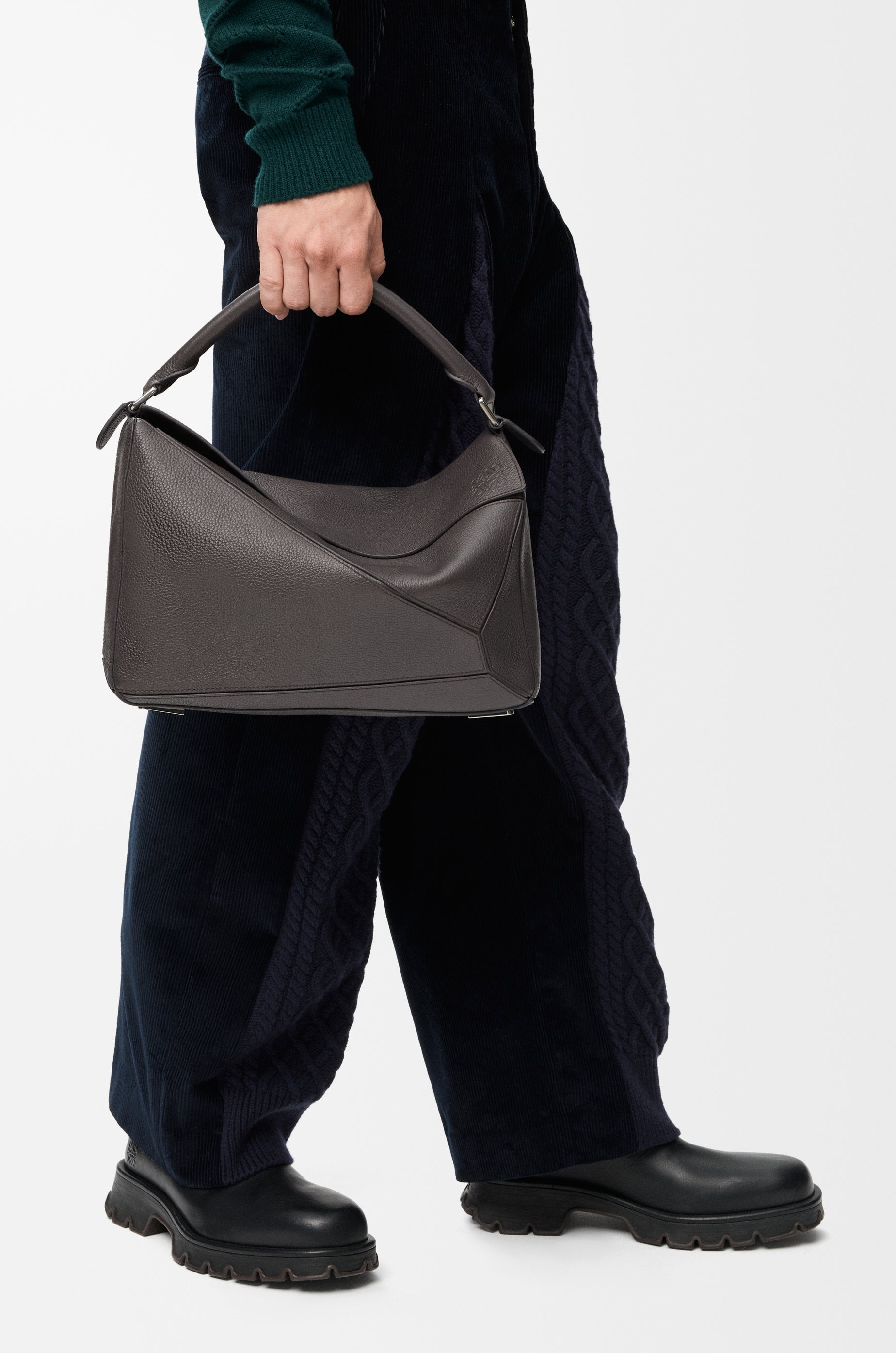 Loewe Large Puzzle bag in supple grained calfskin