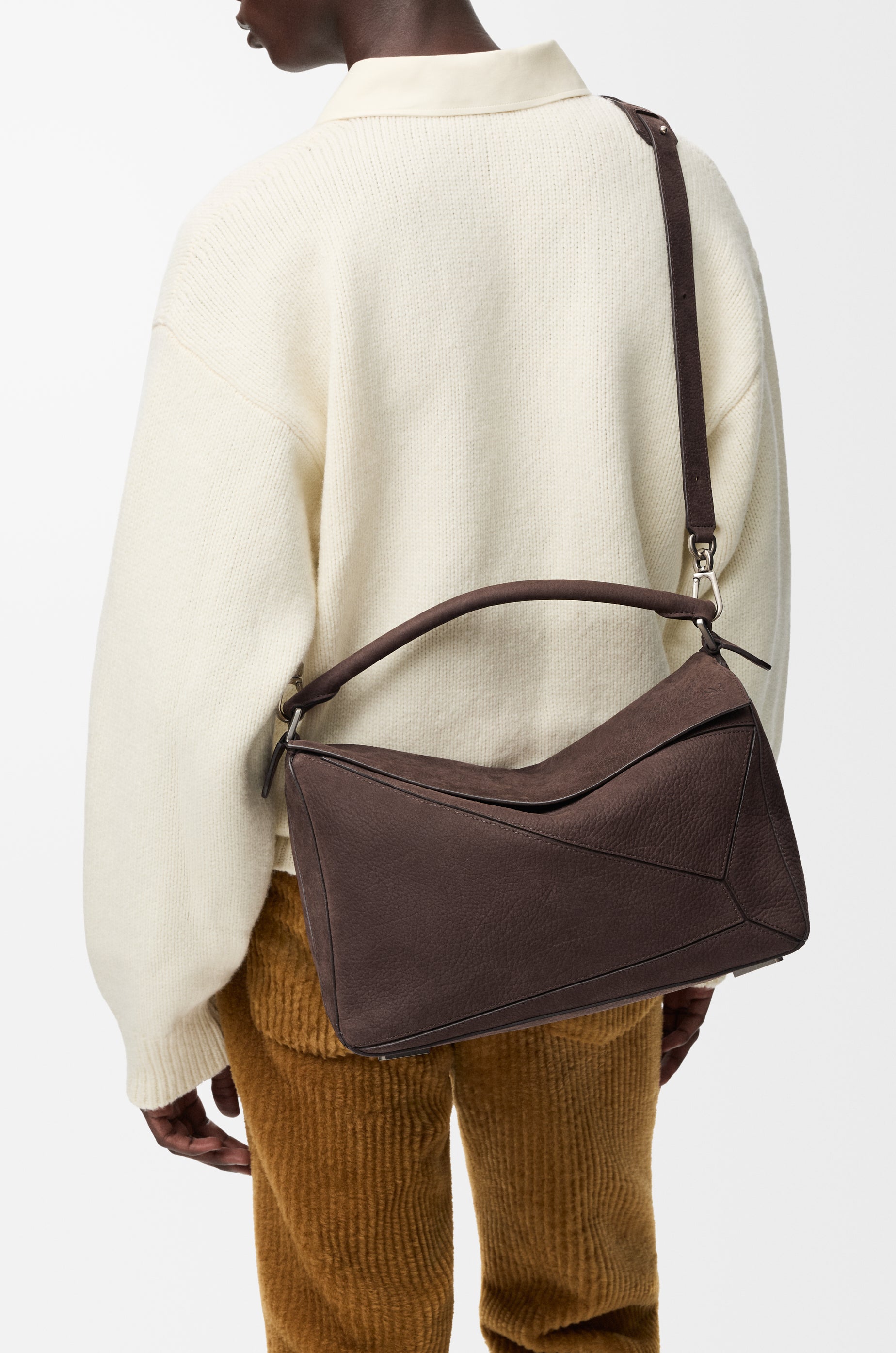 Loewe Large Puzzle bag in grained nubuck