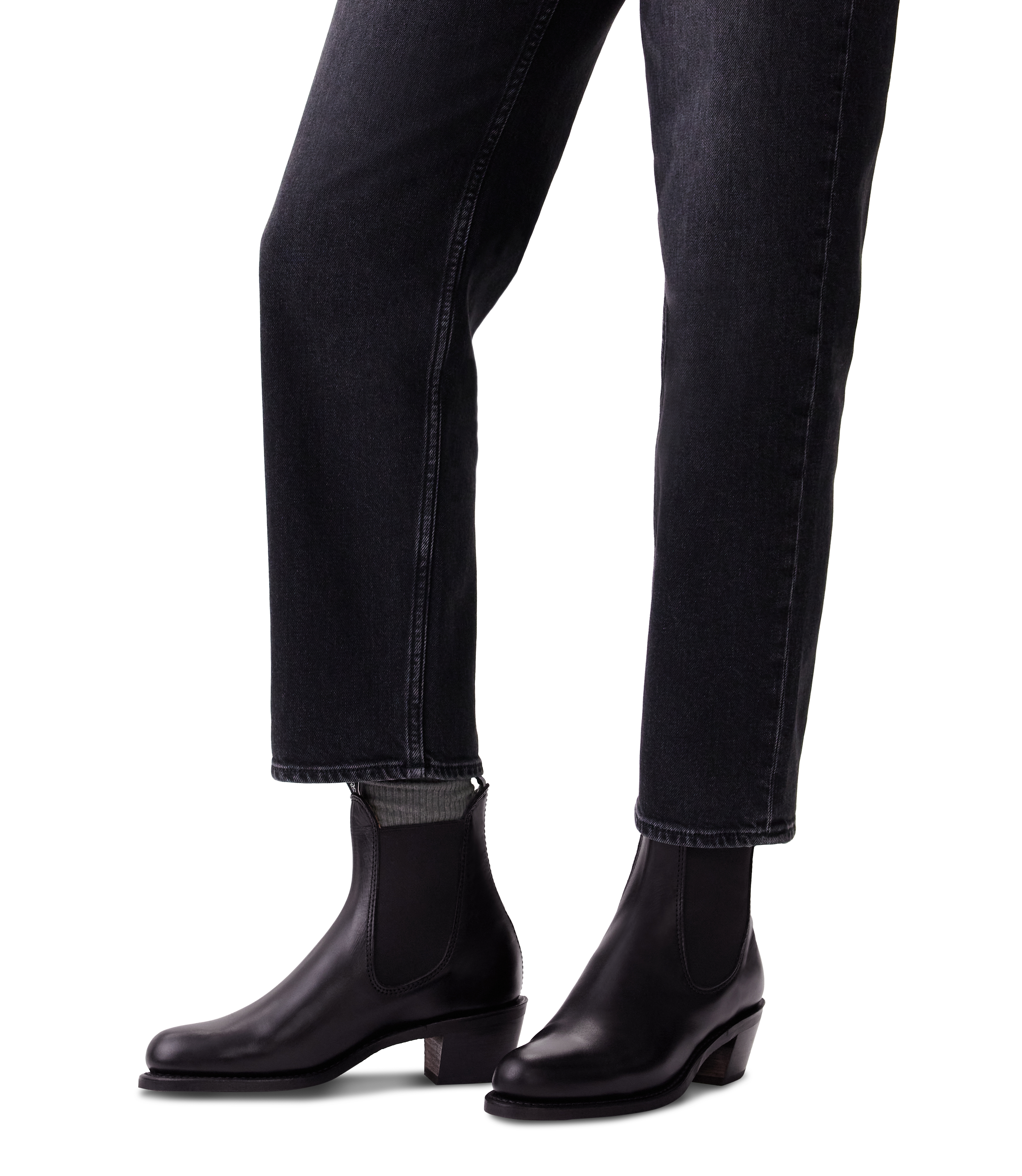 Rosebery boot black pull-up leather