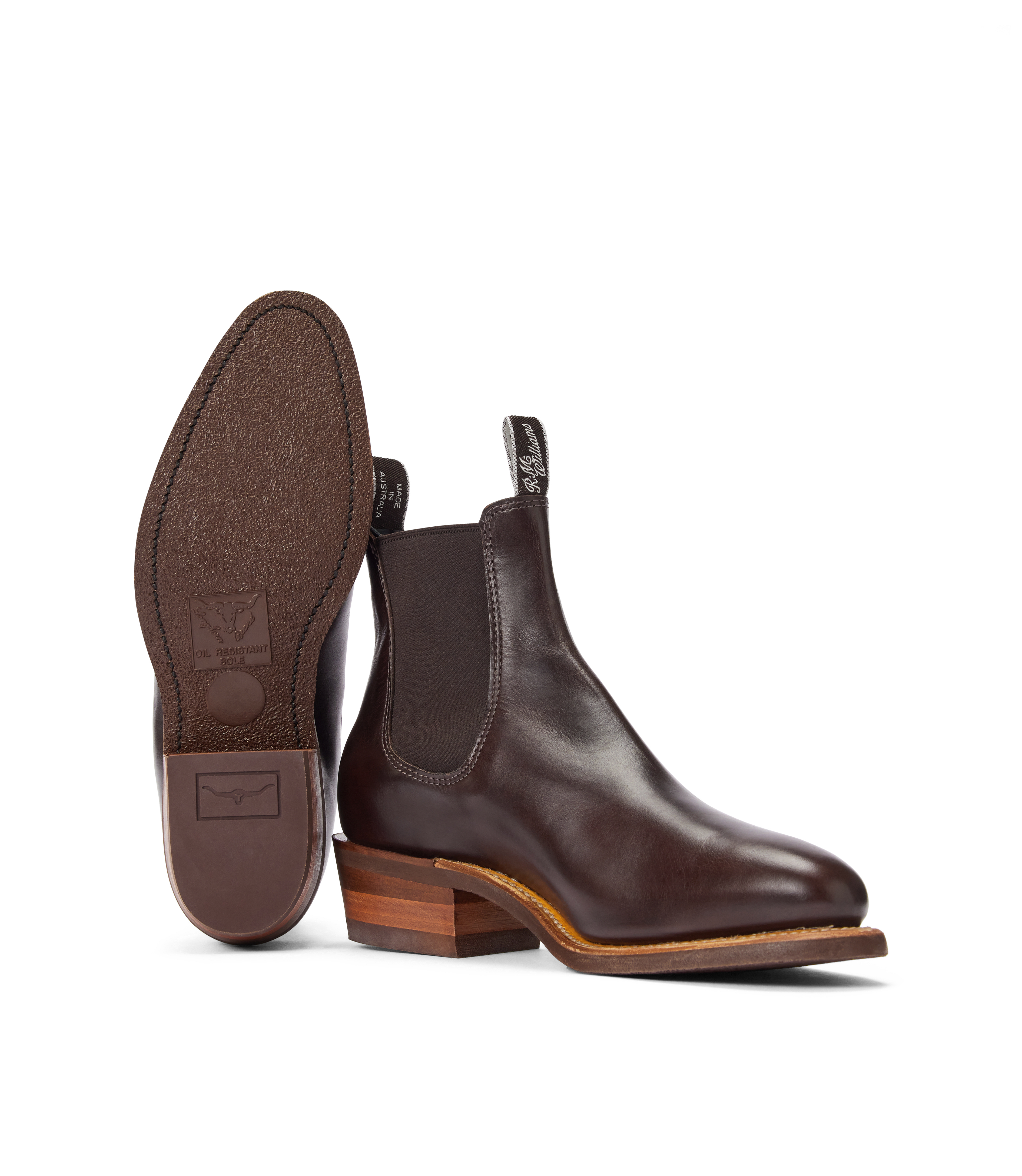 Lady Yearling boot chocolate smooth-grain leather