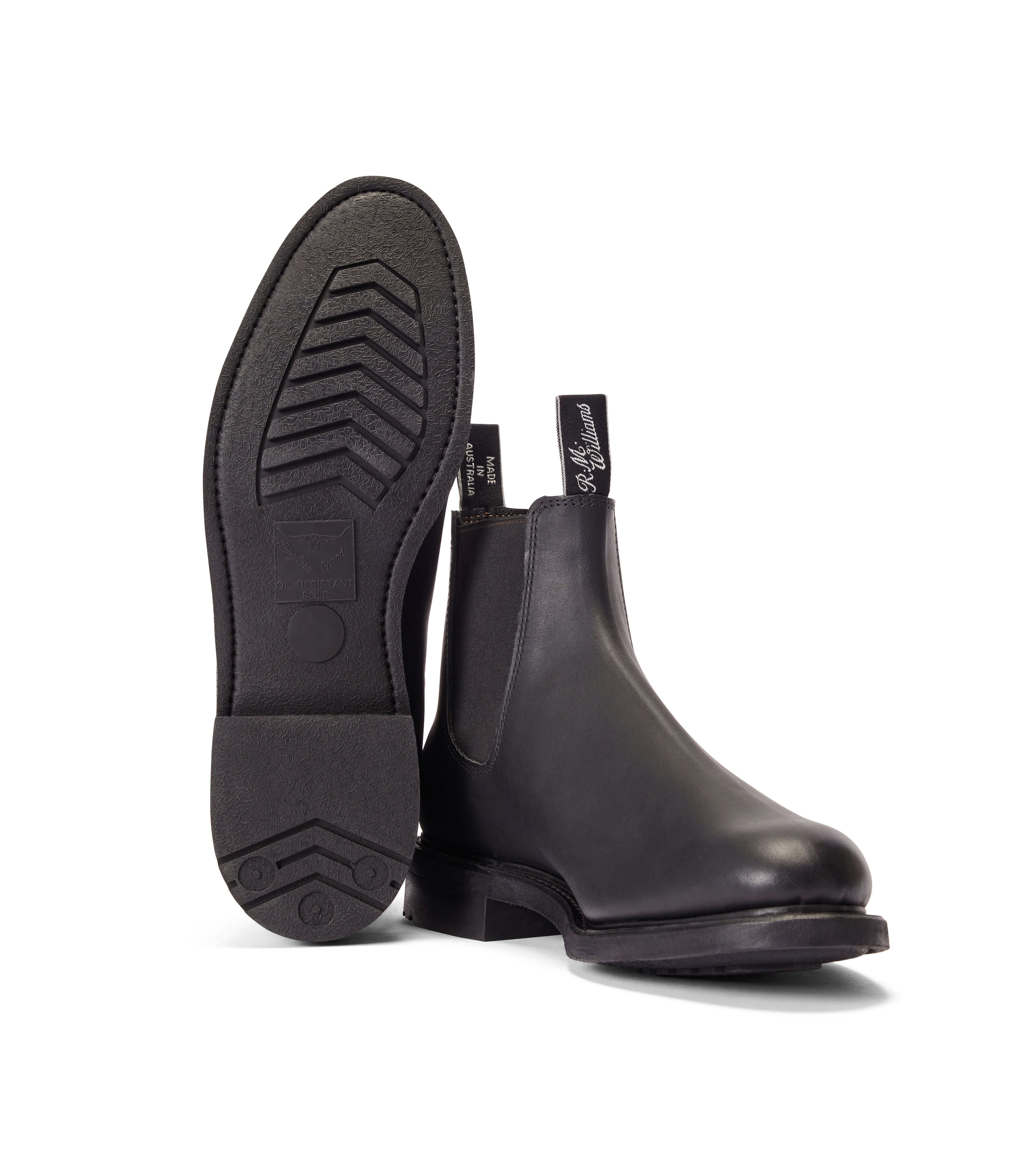 Gardener boot black oiled leather