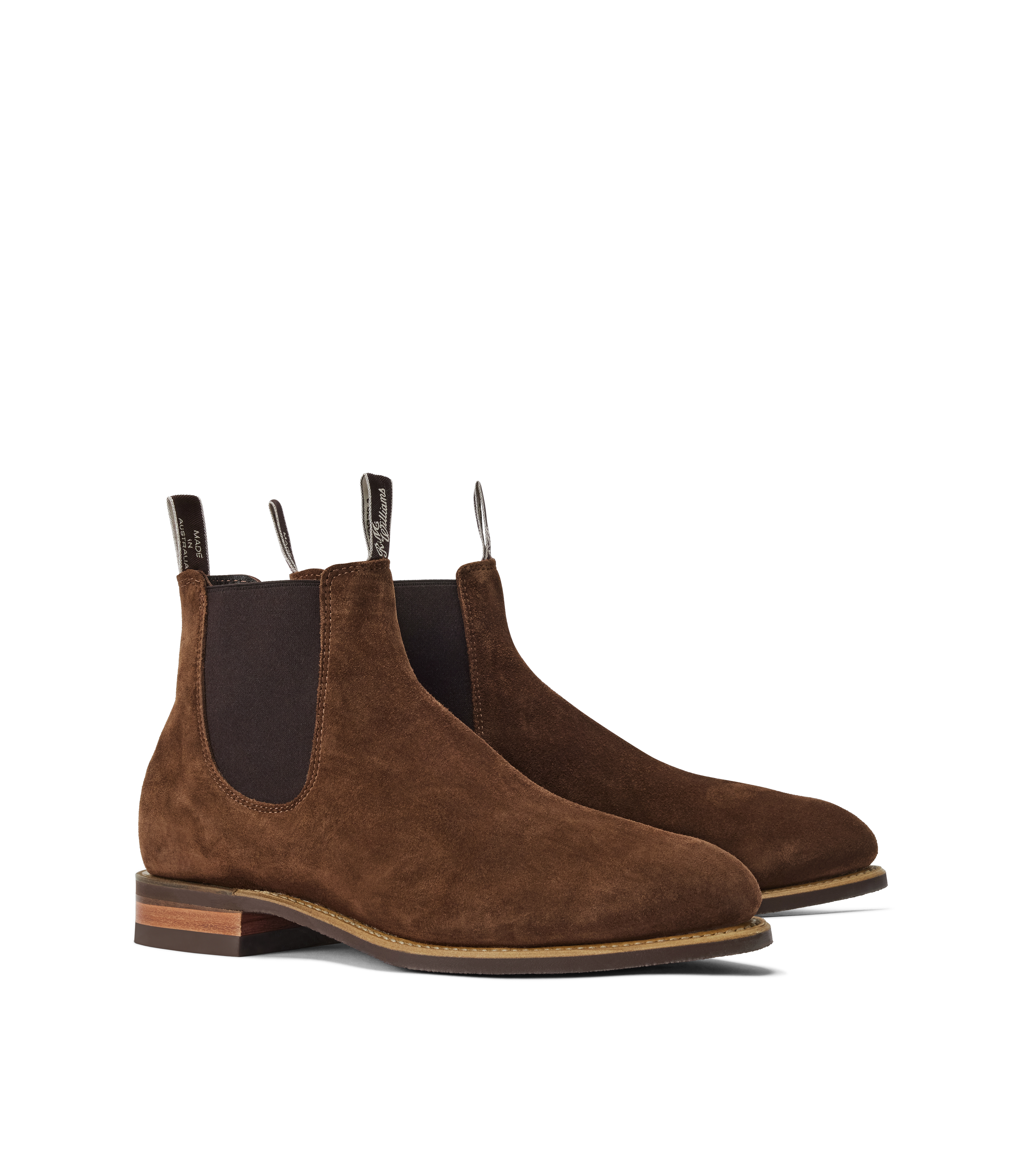 Turnout boot brown suede leather