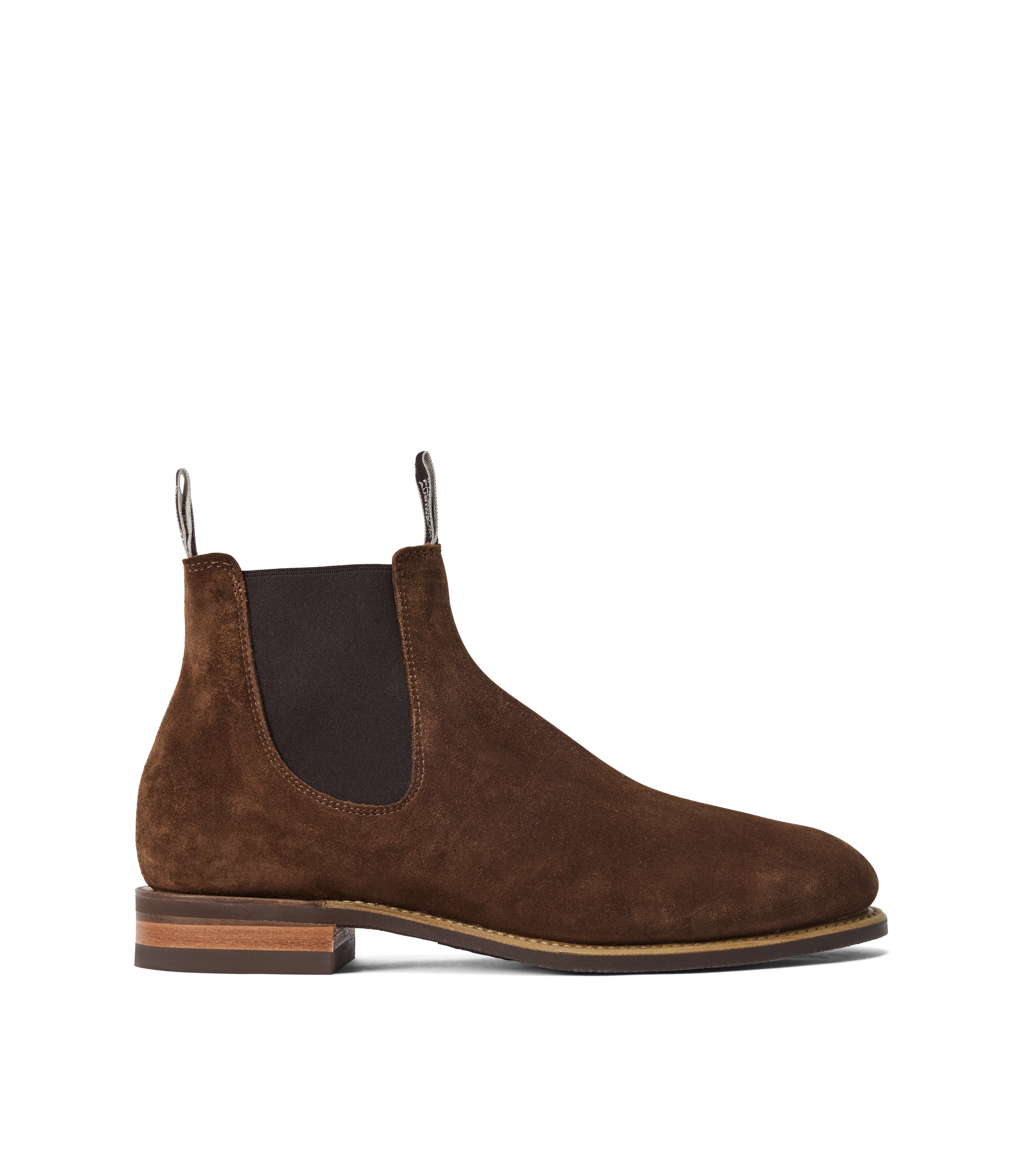 Turnout boot brown suede leather