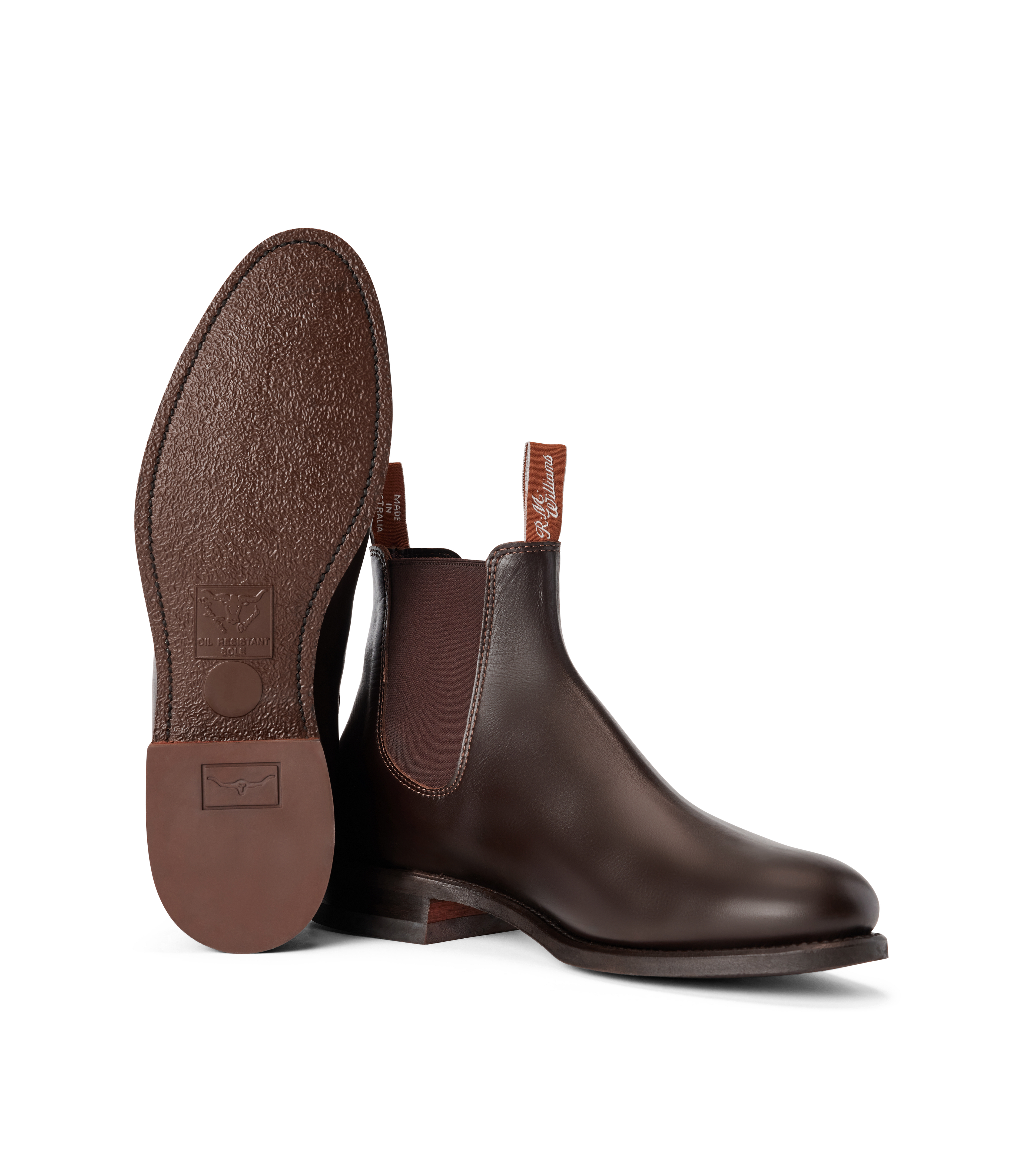Turnout boot chestnut yearling leather