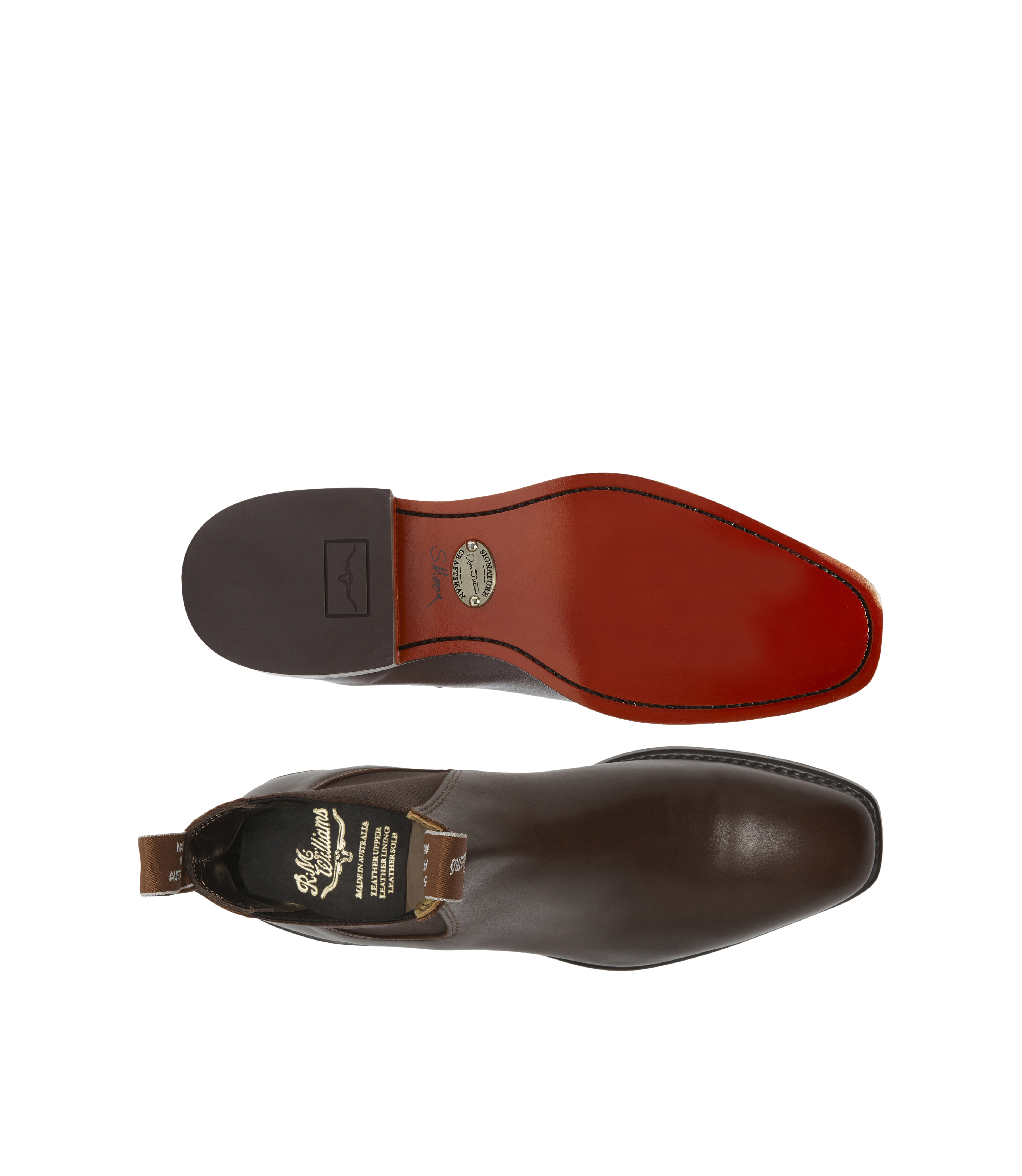 Signature Craftsman boot dark tan veal calf leather