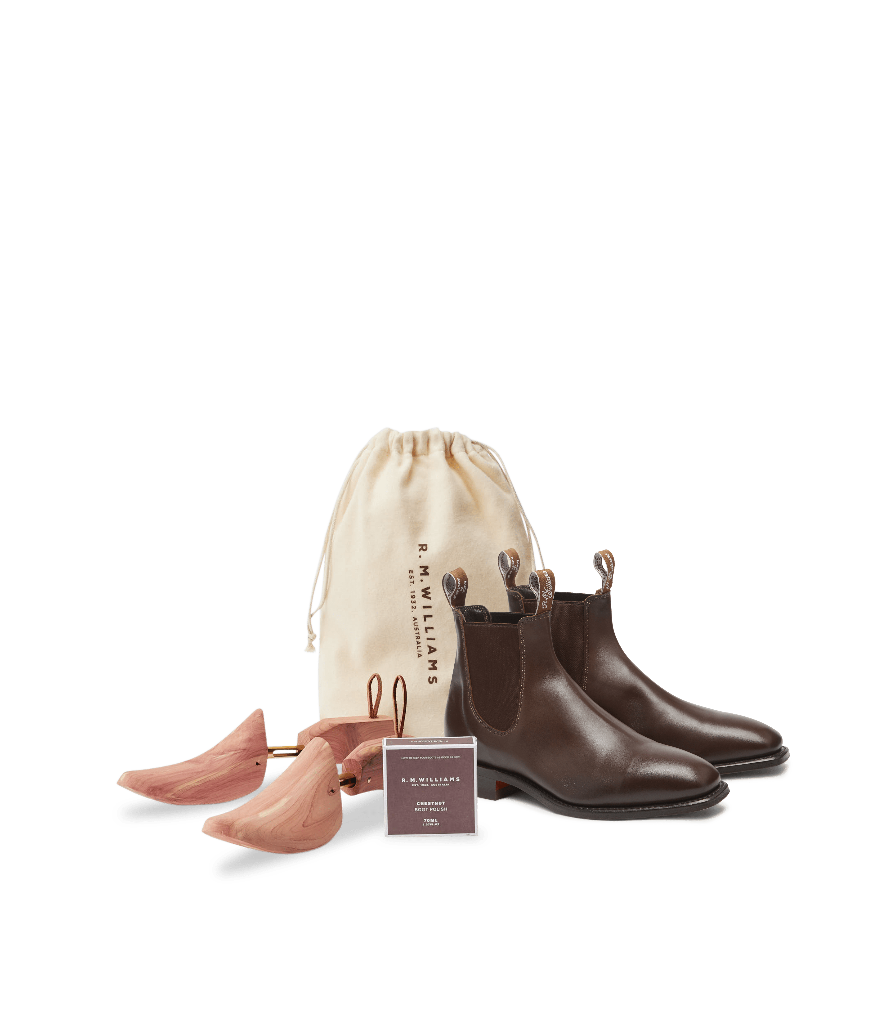 Signature Craftsman boot dark tan veal calf leather